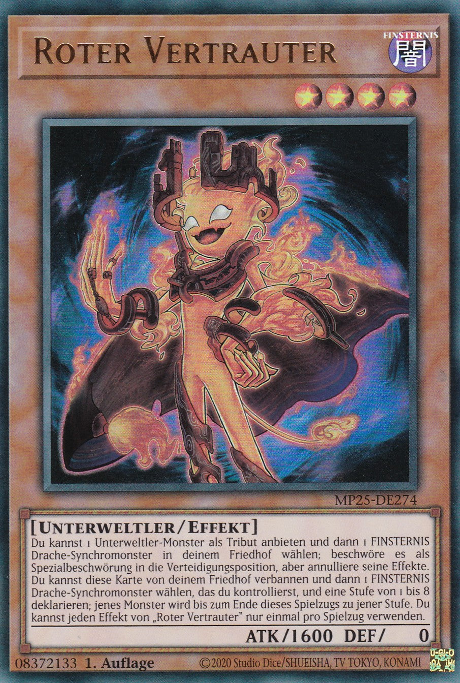 Roter Vertrauter – MP25-DE274 – Ultra Rare – 1. Auflage – Deutsch – 2025 Mega-Pack Tin