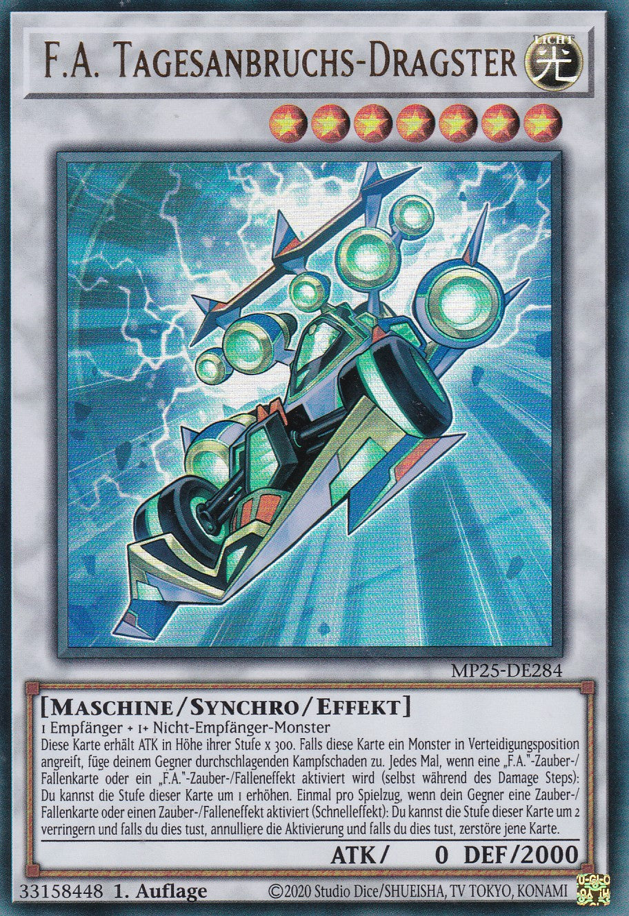 F.A. Tagesanbruchs-Dragster – MP25-DE284 – Ultra Rare – 1. Auflage – Deutsch – 2025 Mega-Pack Tin