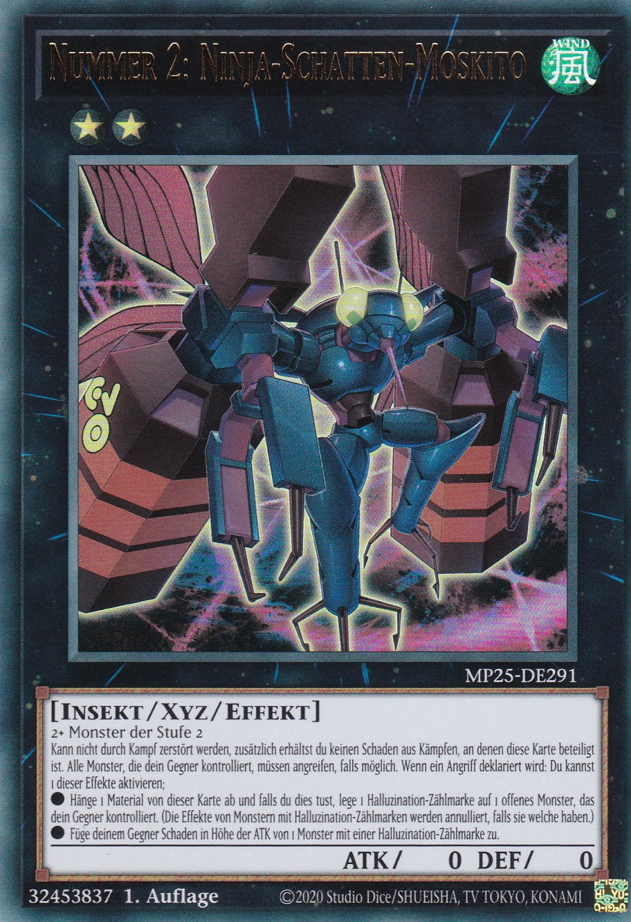 Nummer 2: Ninja-Schatten-Moskito – MP25-DE291 – Ultra Rare – 1. Auflage – Deutsch – 2025 Mega-Pack Tin