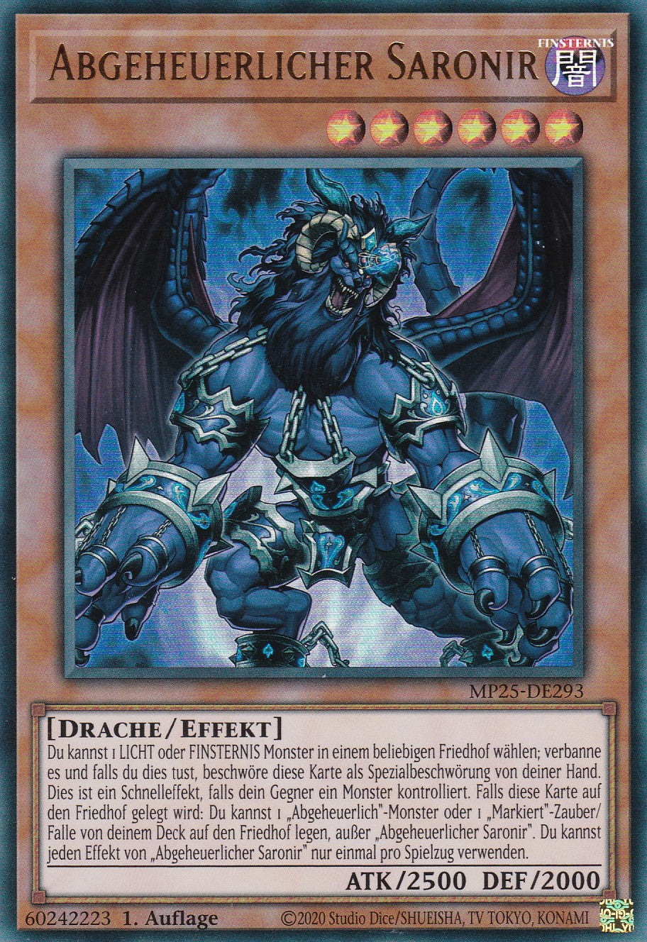 Abgeheuerlicher Saronir – MP25-DE293 – Ultra Rare – 1. Auflage – Deutsch – 2025 Mega-Pack Tin