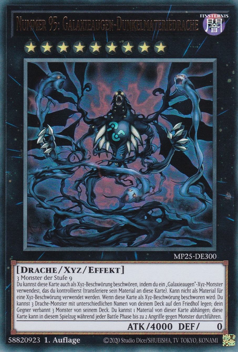 Nummer 95: Galaxieaugen-Dunkelmateriedrache – MP25-DE300 – Common – 1. Auflage – Deutsch – 2025 Mega-Pack Tin