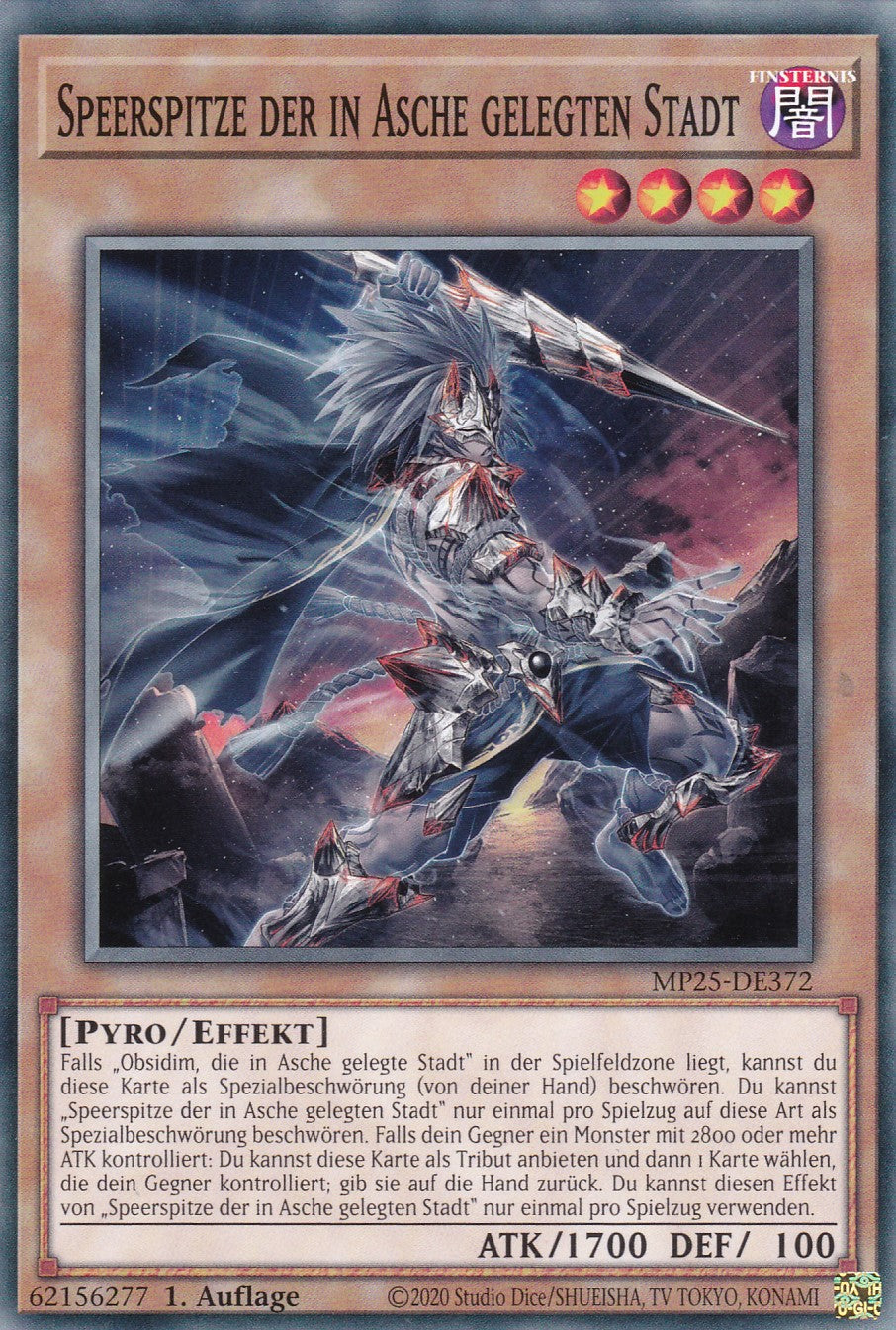 Speerspitze der in Asche gelegten Stadt – MP25-DE372 – Common – 1. Auflage – Deutsch – 2025 Mega-Pack Tin