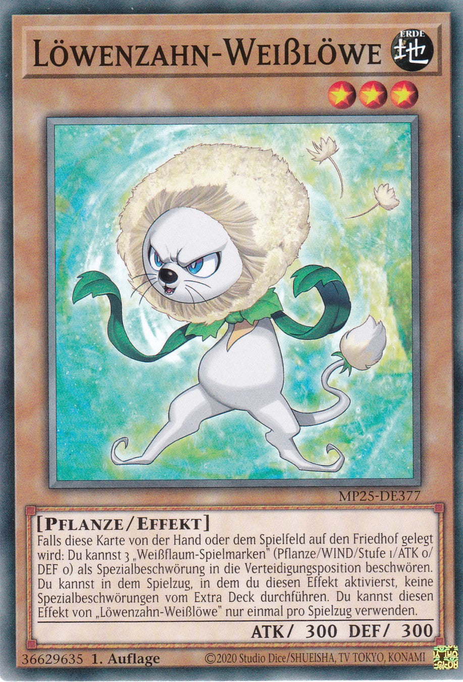 Löwenzahn-Weißlöwe – MP25-DE377 – Common – 1. Auflage – Deutsch – 2025 Mega-Pack Tin