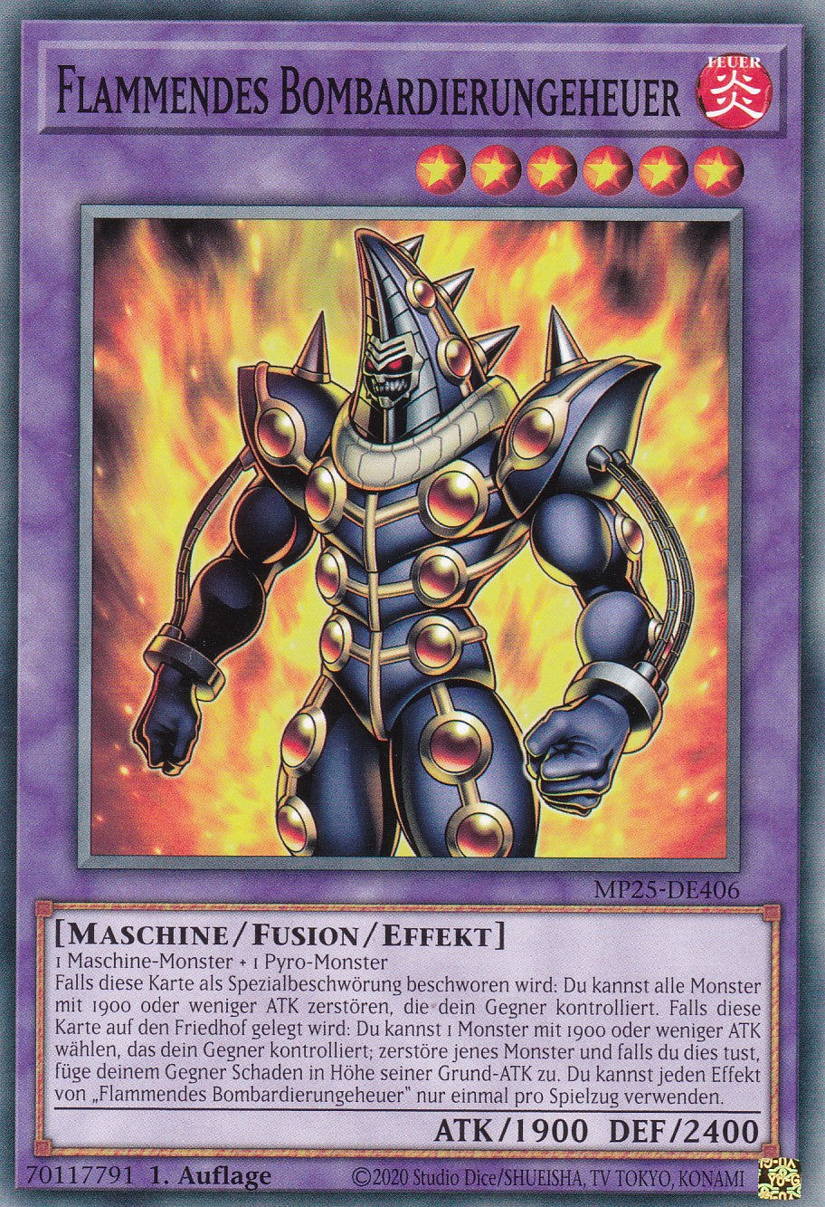 Flammendes Bombardierungeheuer – MP25-DE406 – Common – 1. Auflage – Deutsch – 2025 Mega-Pack Tin