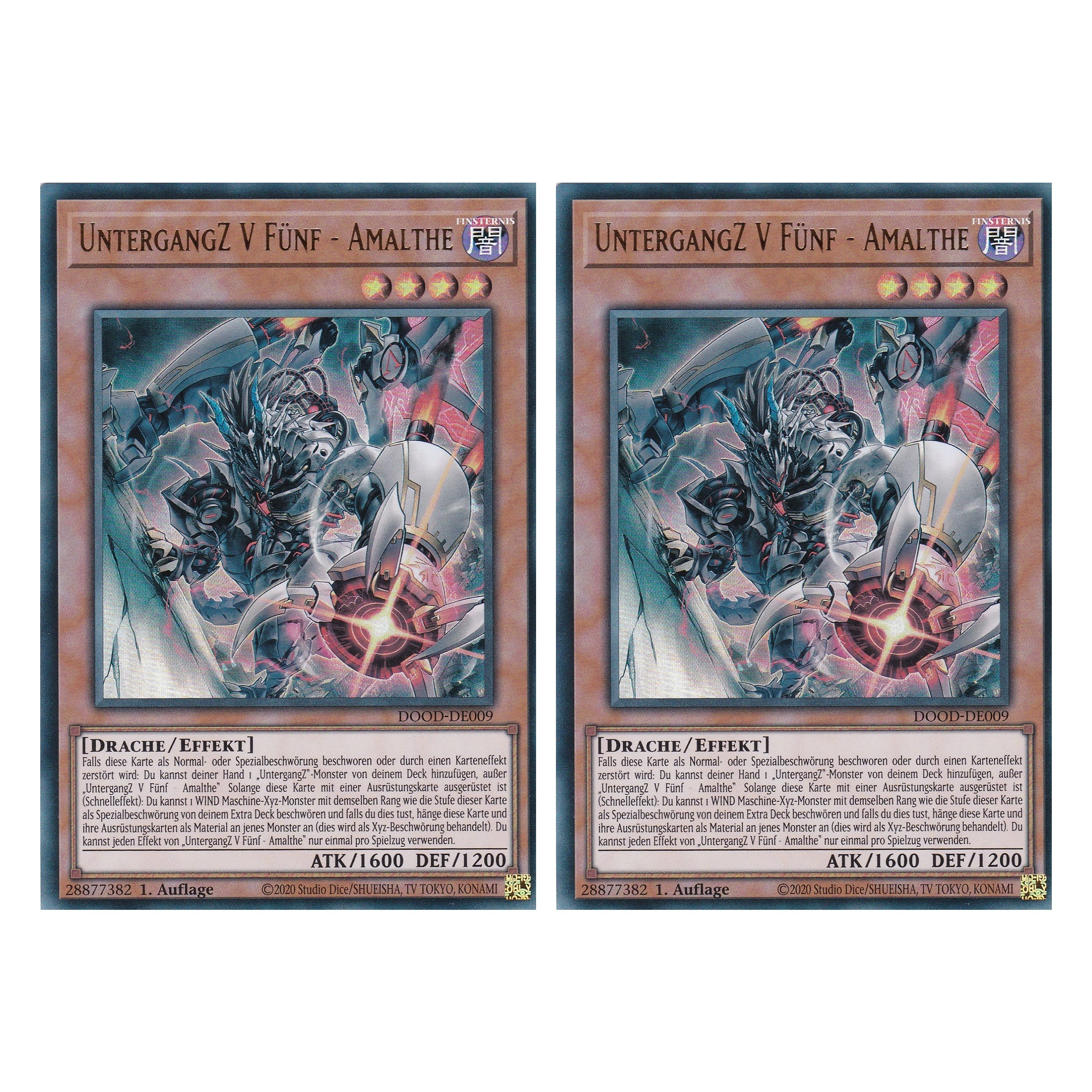 UntergangZ V Fünf - Amalthe - DOOD-DE009 - Ultra Rare - Deutsch - 1. Auflage - Doom of Dimensions - Duo Set (2 Stück) - Yu-Gi-Oh!