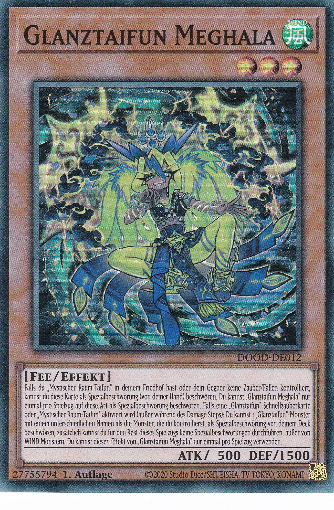 Glanztaifun Meghala – DOOD-DE012 – Super Rare – 1. Auflage – Deutsch – Doom of Dimensions