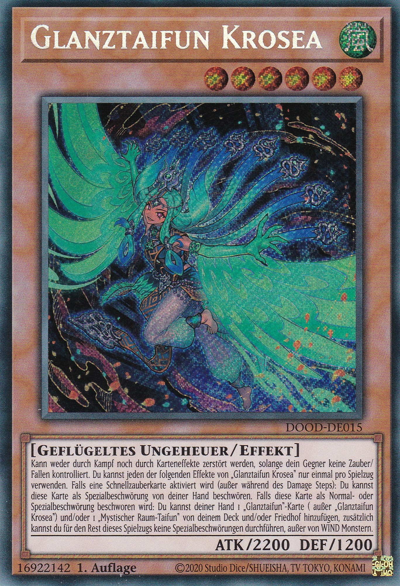 Glanztaifun Krosea – DOOD-DE015 – Secret Rare – 1. Auflage – Deutsch – Doom of Dimensions