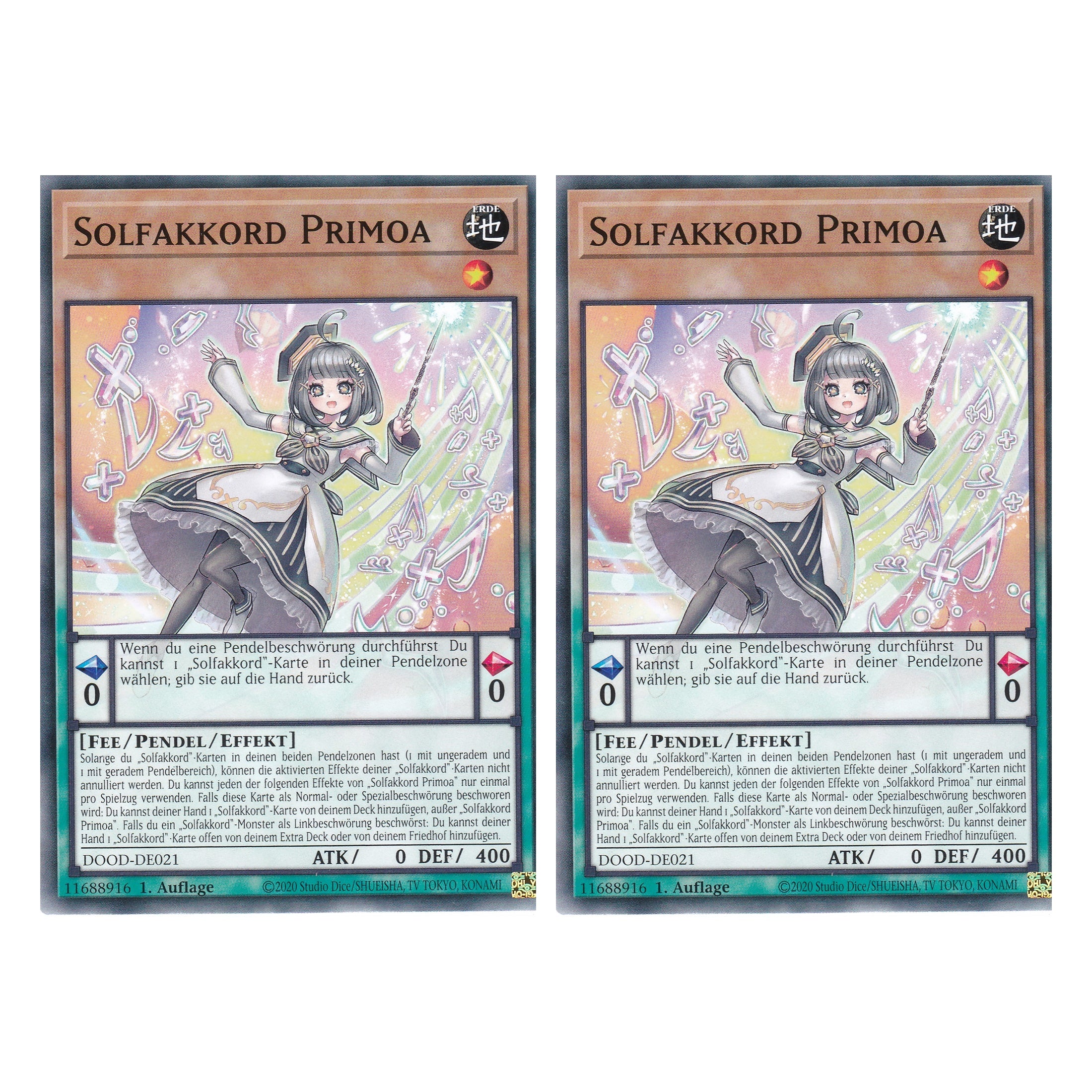 Solfakkord Primoa - DOOD-DE021 - Common - Deutsch - 1. Auflage - Doom of Dimensions - Duo Set (2 Stück) - Yu-Gi-Oh!