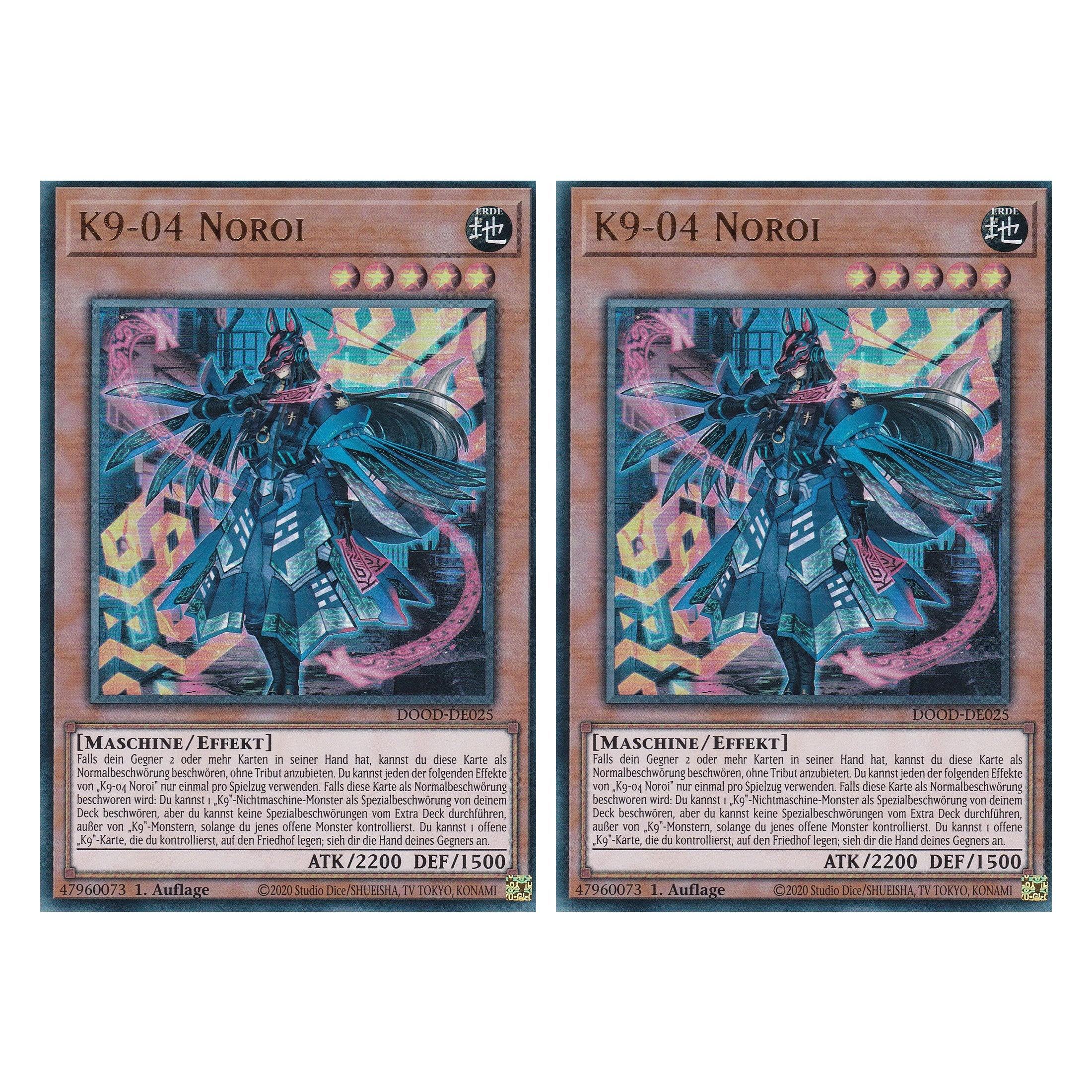 K9-04 Noroi - DOOD-DE025 - Ultra Rare - Deutsch - 1. Auflage - Doom of Dimensions - Duo Set (2 Stück) - Yu-Gi-Oh!