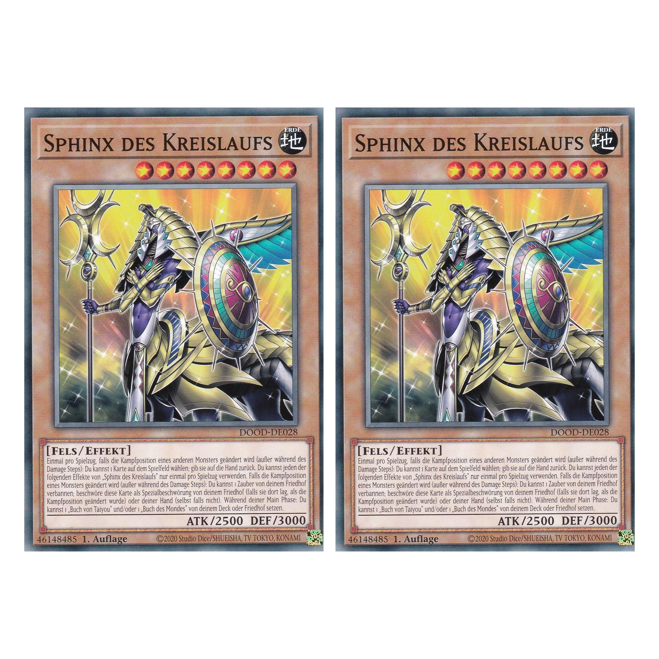 Sphinx des Kreislaufs - DOOD-DE028 - Common - Deutsch - 1. Auflage - Doom of Dimensions - Duo Set (2 Stück) - Yu-Gi-Oh!