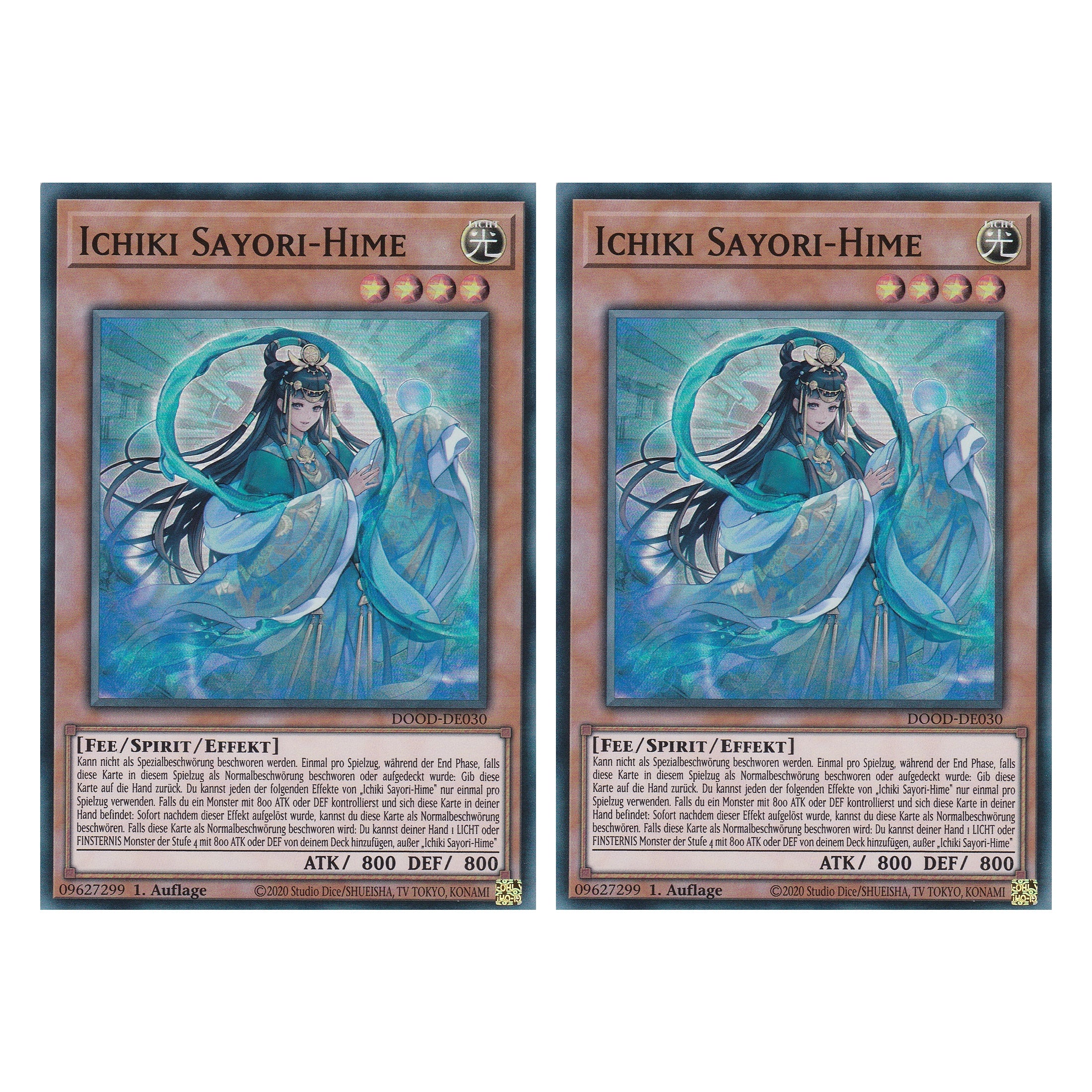 Ichiki Sayori-Hime - DOOD-DE030 - Super Rare - Deutsch - 1. Auflage - Doom of Dimensions - Duo Set (2 Stück) - Yu-Gi-Oh!