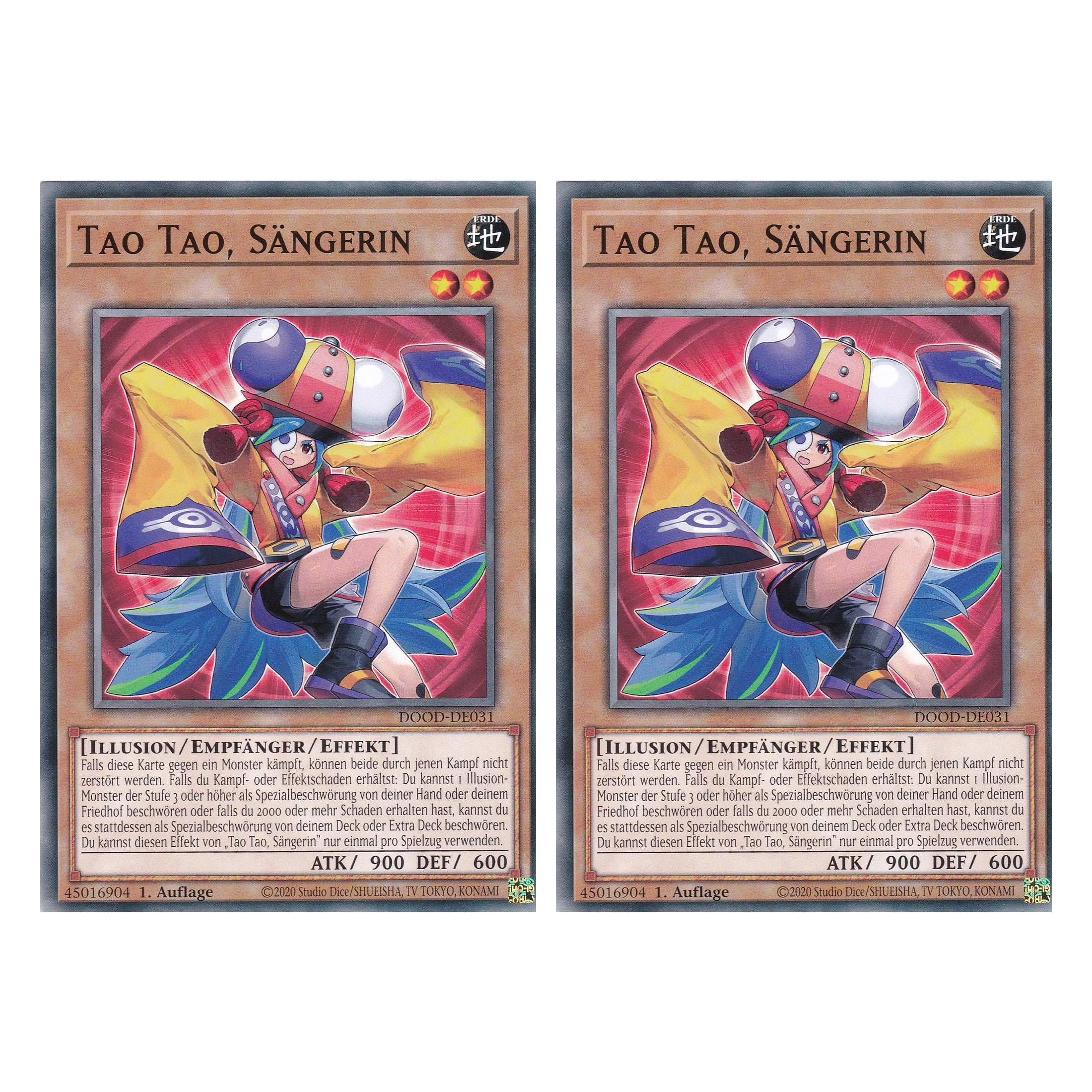 Tao Tao, Sängerin - DOOD-DE031 - Common - Deutsch - 1. Auflage - Doom of Dimensions - Duo Set (2 Stück) - Yu-Gi-Oh!
