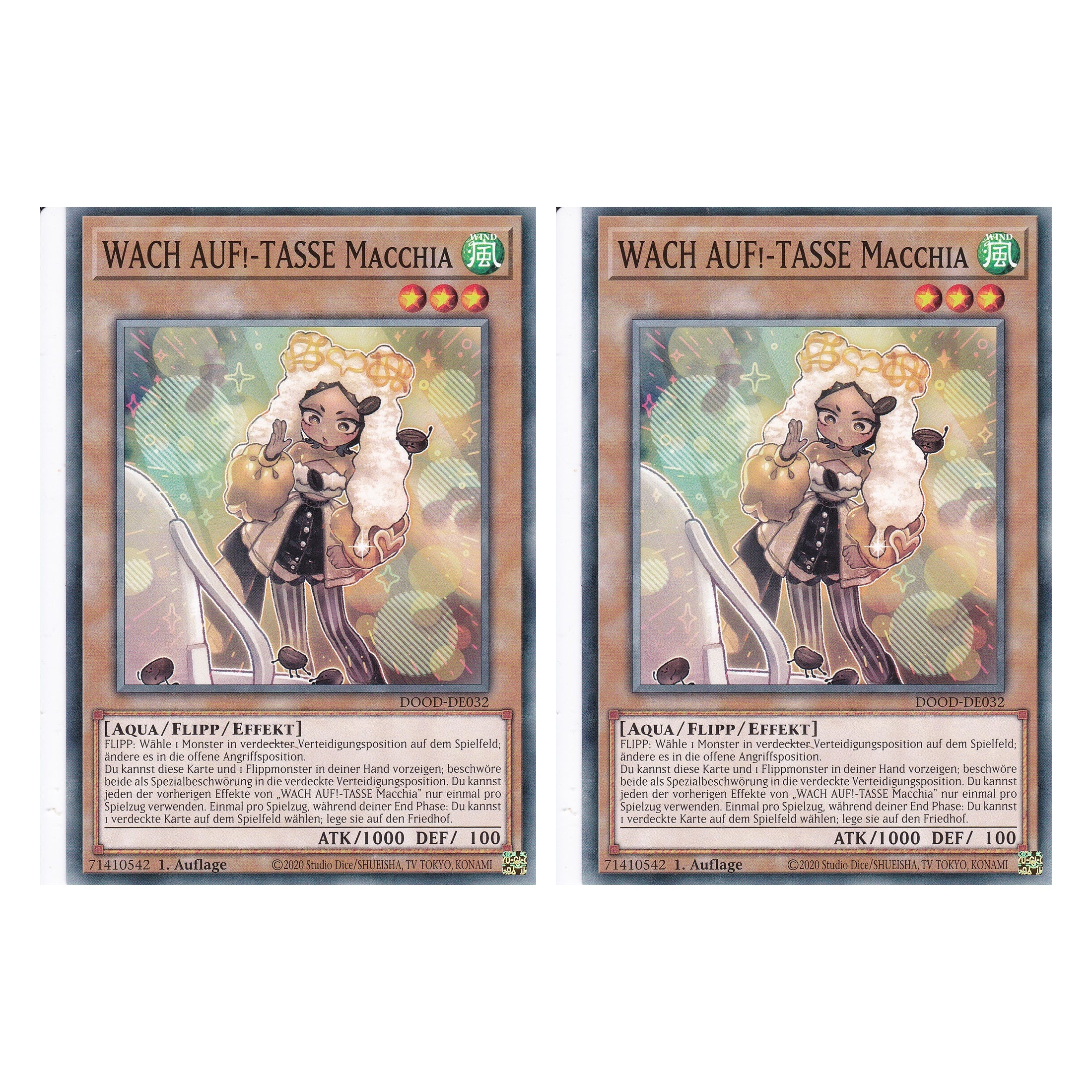 WACH AUF!-TASSE Macchia - DOOD-DE032 - Common - Deutsch - 1. Auflage - Doom of Dimensions - Duo Set (2 Stück) - Yu-Gi-Oh!