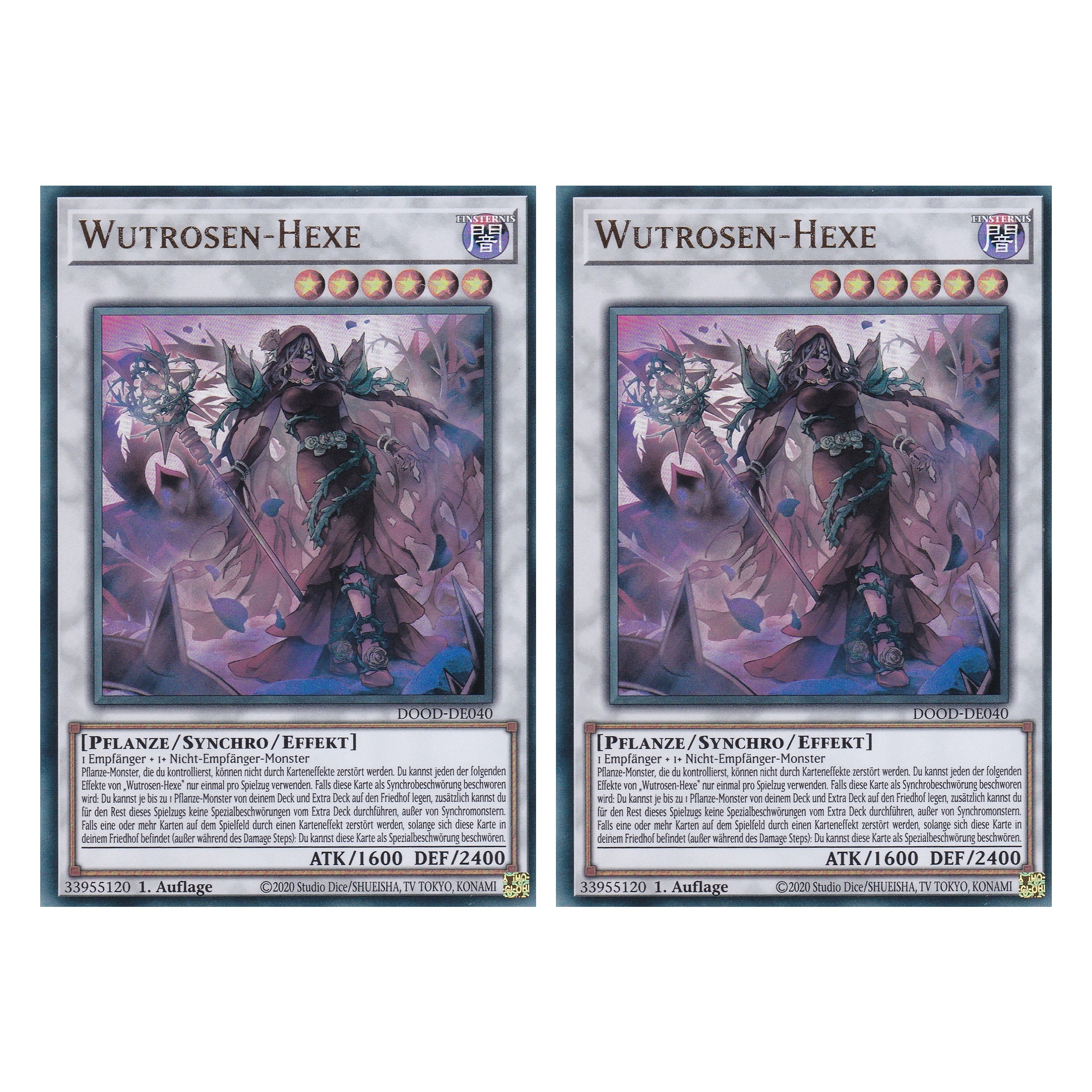 Wutrosen-Hexe - DOOD-DE040 - Ultra Rare - Deutsch - 1. Auflage - Doom of Dimensions - Duo Set (2 Stück) - Yu-Gi-Oh!