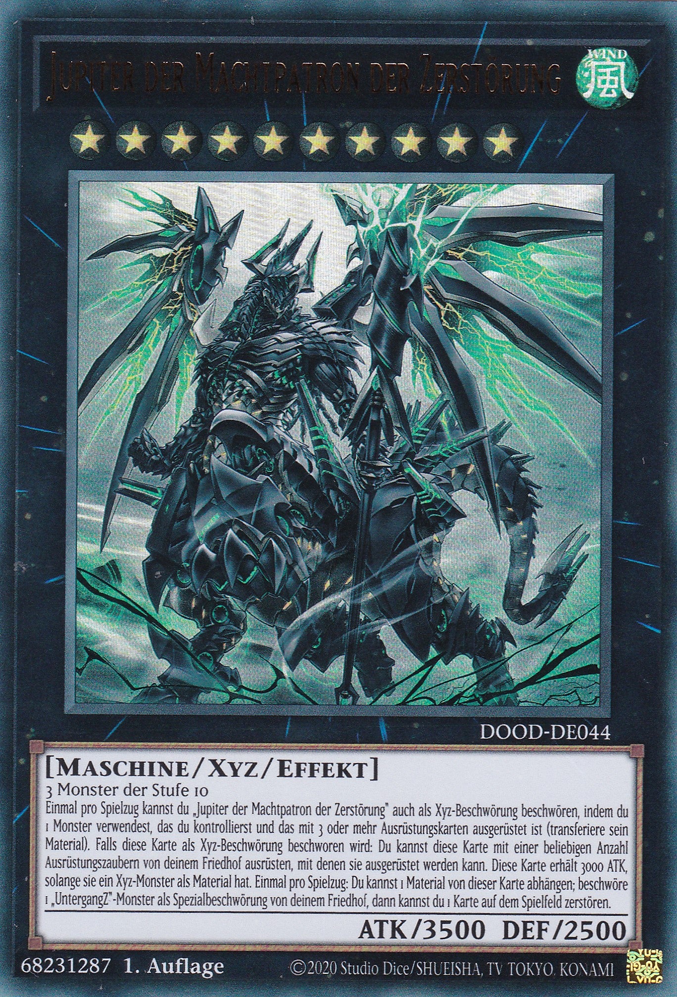 Jupiter der Machtpatron der Zerstörung – DOOD-DE044 – Ultra Rare – 1. Auflage – Deutsch – Doom of Dimensions