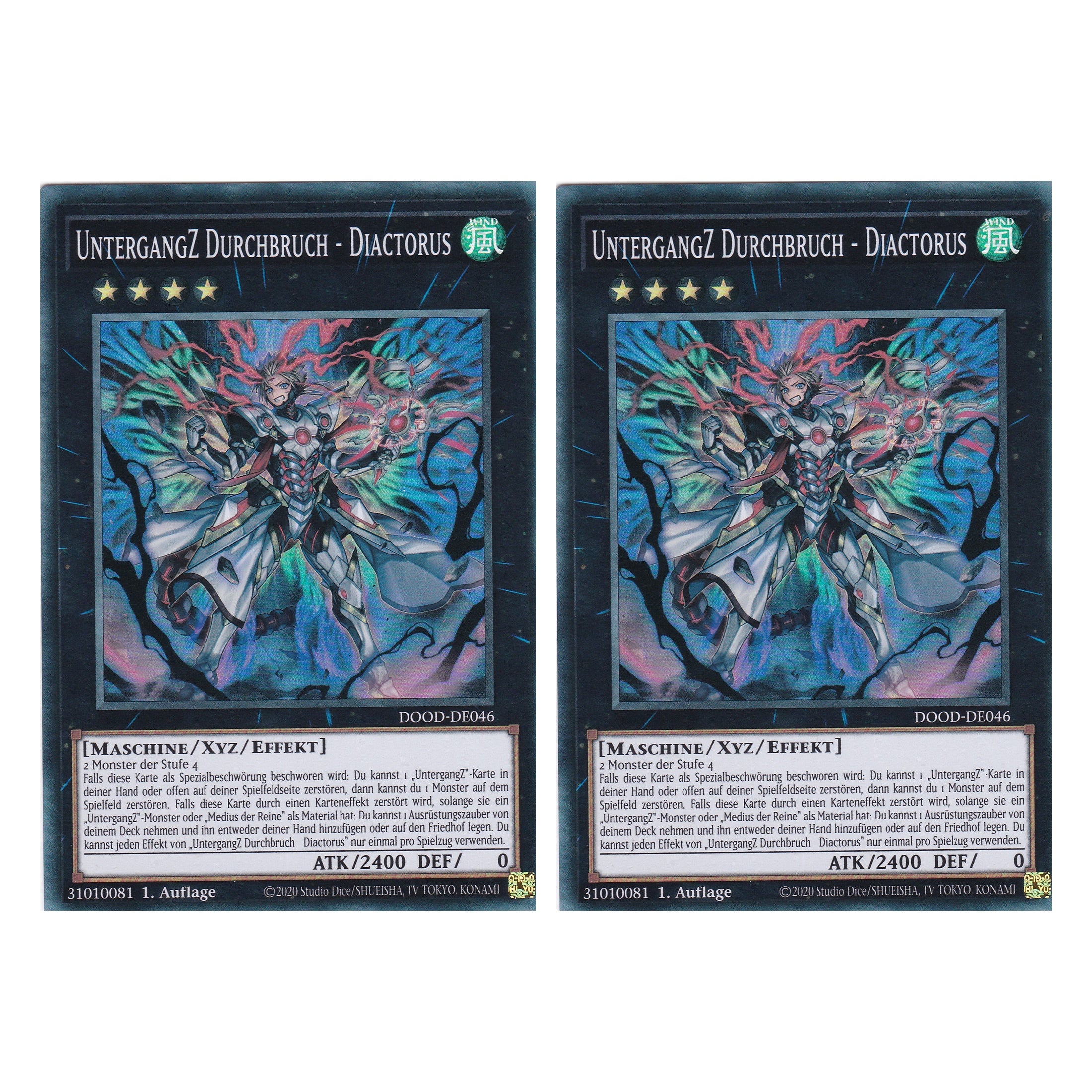 UntergangZ Durchbruch - Diactorus - DOOD-DE046 - Super Rare - Deutsch - 1. Auflage - Doom of Dimensions - Duo Set (2 Stück) - Yu-Gi-Oh!