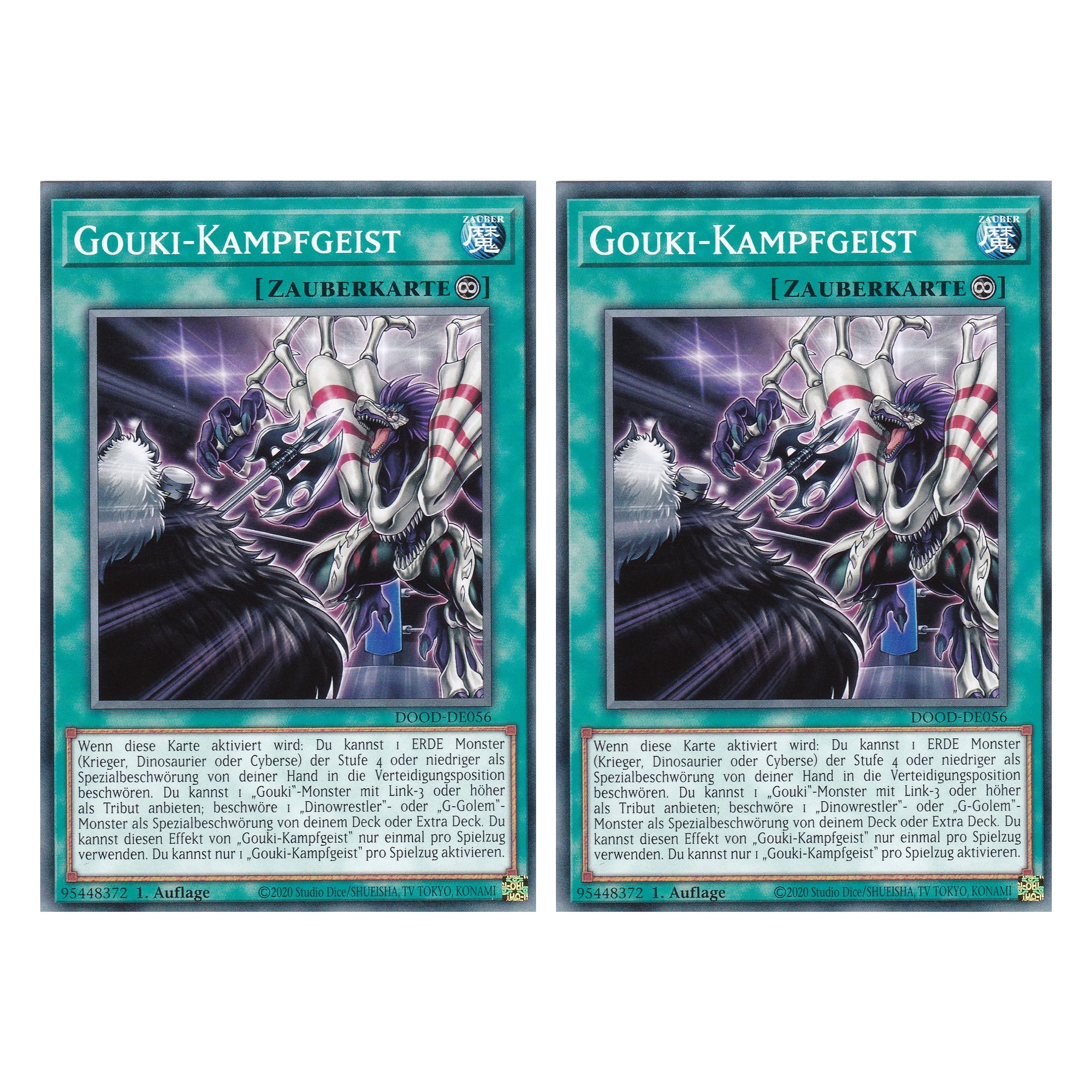 Gouki-Kampfgeist - DOOD-DE056 - Common - Deutsch - 1. Auflage - Doom of Dimensions - Duo Set (2 Stück) - Yu-Gi-Oh!
