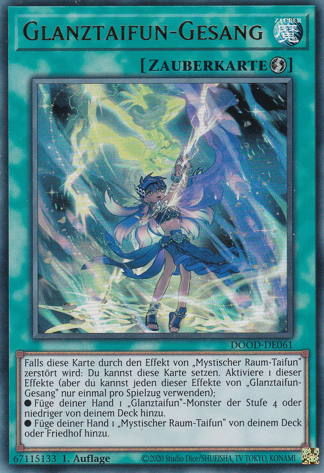 Glanztaifun-Gesang – DOOD-DE061 – Ultra Rare – 1. Auflage – Deutsch – Doom of Dimensions