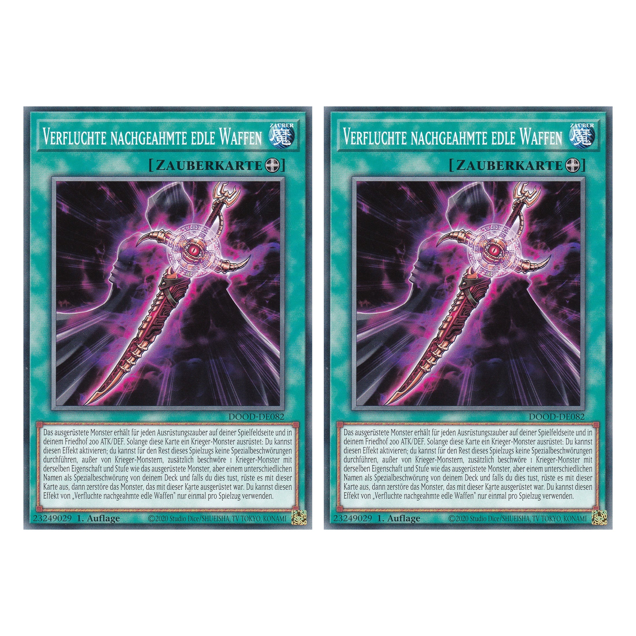 Verfluchte nachgeahmte edle Waffen - DOOD-DE082 - Common - Deutsch - 1. Auflage - Doom of Dimensions - Duo Set (2 Stück) - Yu-Gi-Oh!