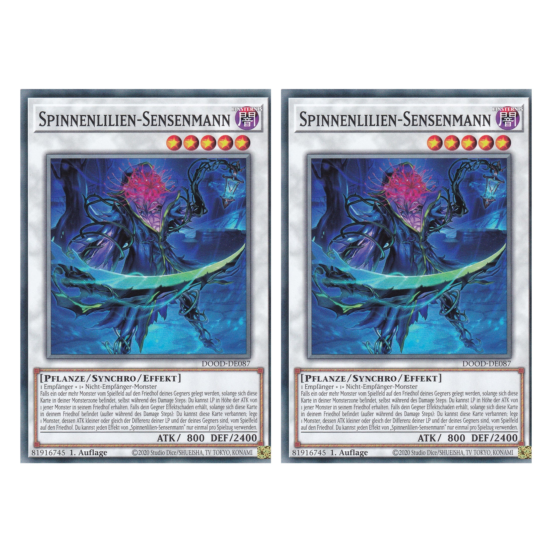 Spinnenlilien-Sensenmann - DOOD-DE087 - Common - Deutsch - 1. Auflage - Doom of Dimensions - Duo Set (2 Stück) - Yu-Gi-Oh!