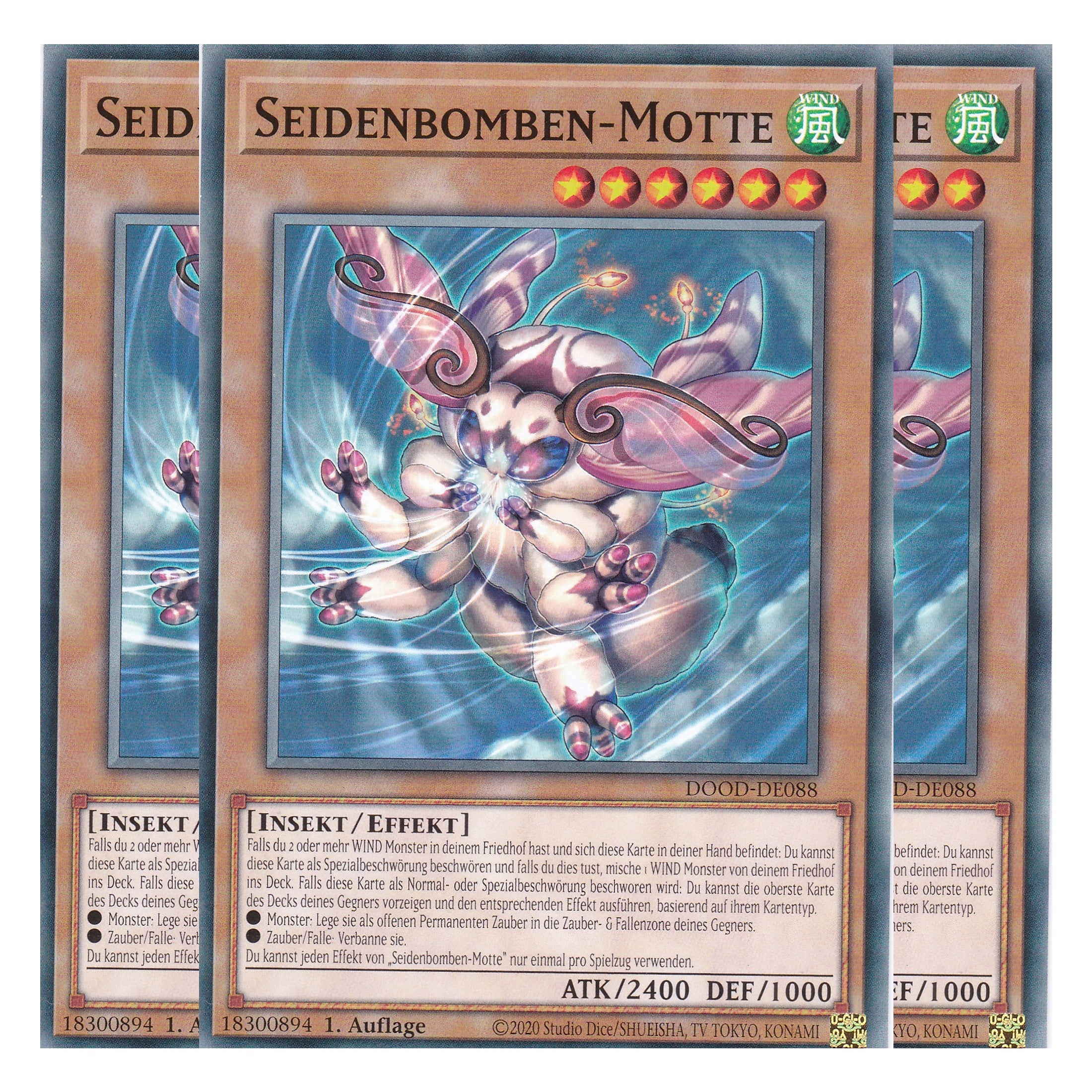 Seidenbomben-Motte - DOOD-DE088 - Common - Deutsch - 1. Auflage - Doom of Dimensions - Playset (3 Kopien) - Yu-Gi-Oh!