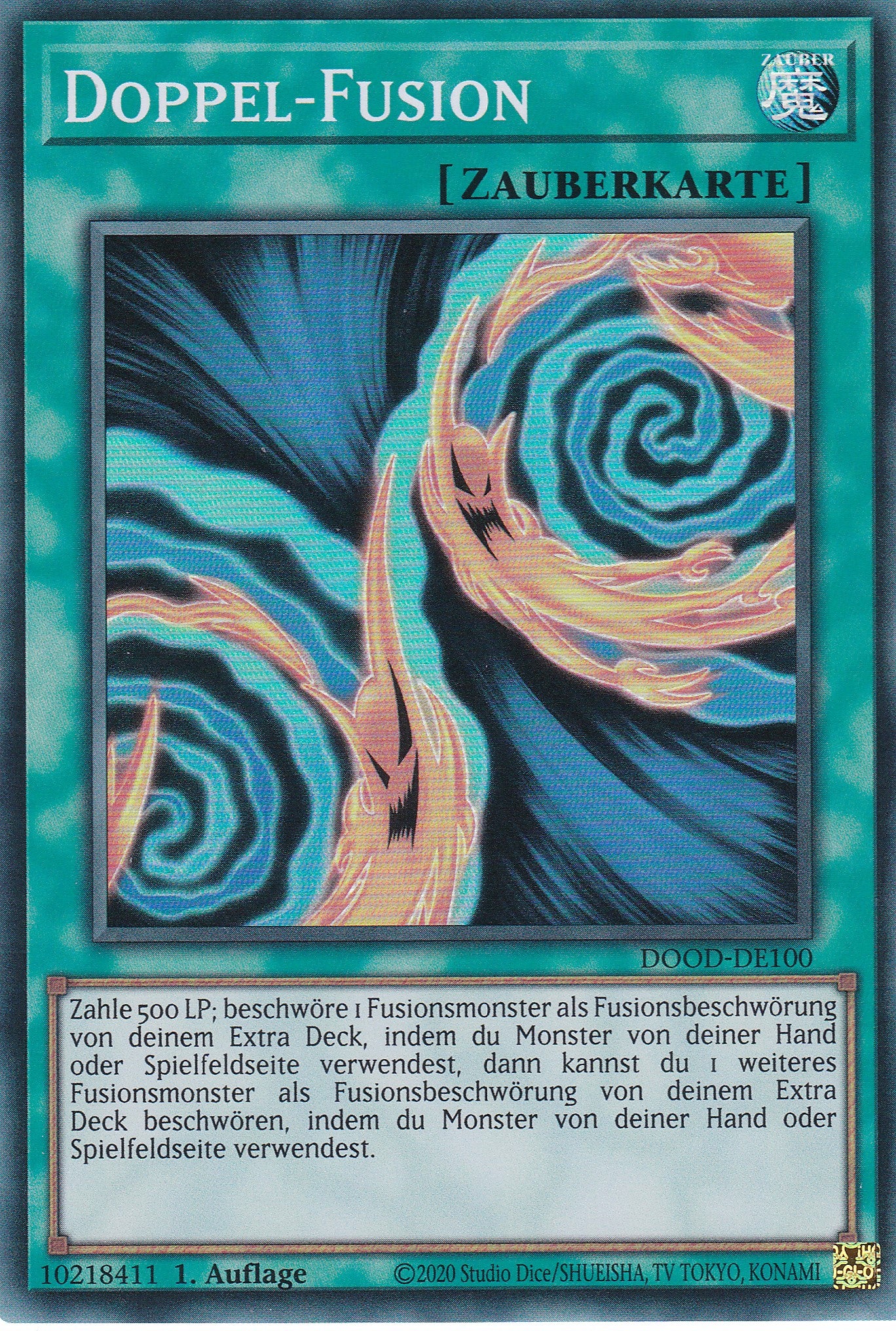 Doppelte-Fusion – DOOD-DE100 – Super Rare – 1. Auflage – Deutsch – Doom of Dimensions