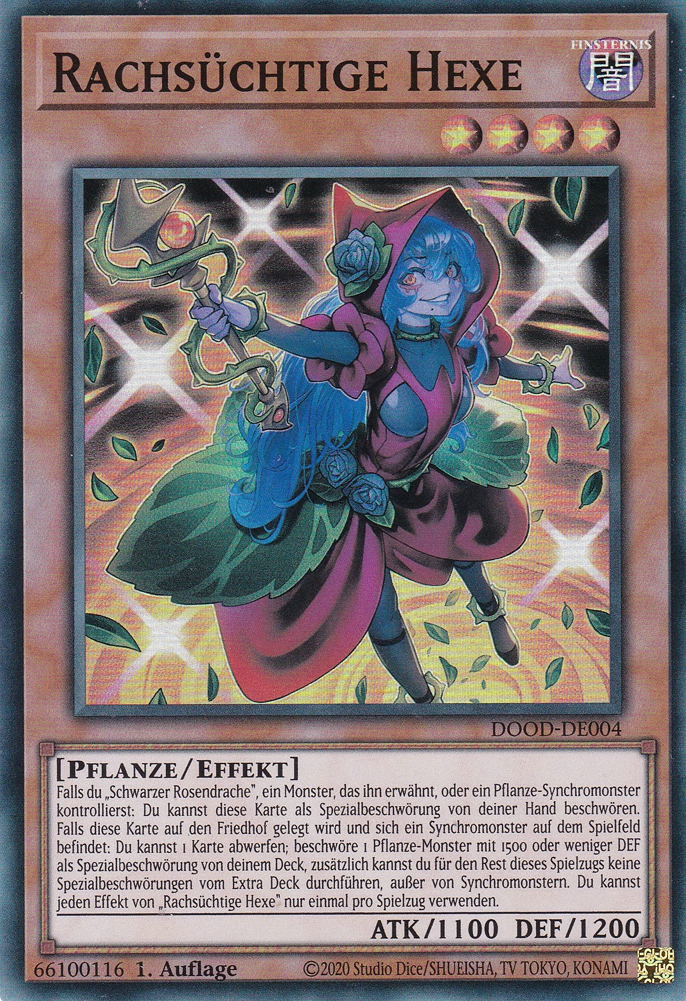 DOOD-DE004 – Rachsüchtige Hexe - Super Rare – 1. Auflage – Deutsch – Doom of Dimensions