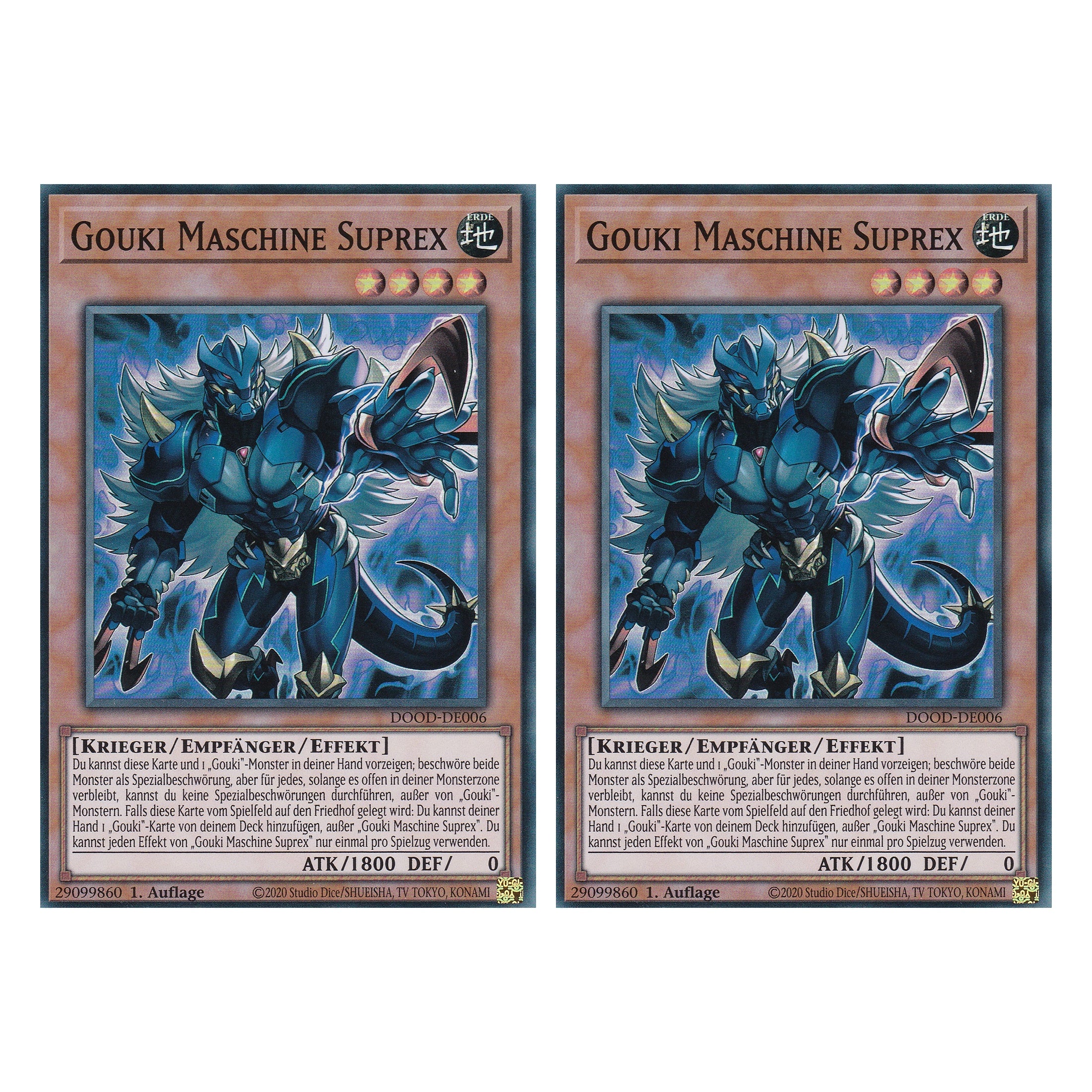 Gouki Maschine Suprex - DOOD-DE006 - Super Rare - Deutsch - 1. Auflage - Doom of Dimensions - Duo Set (2 Stück) - Yu-Gi-Oh!