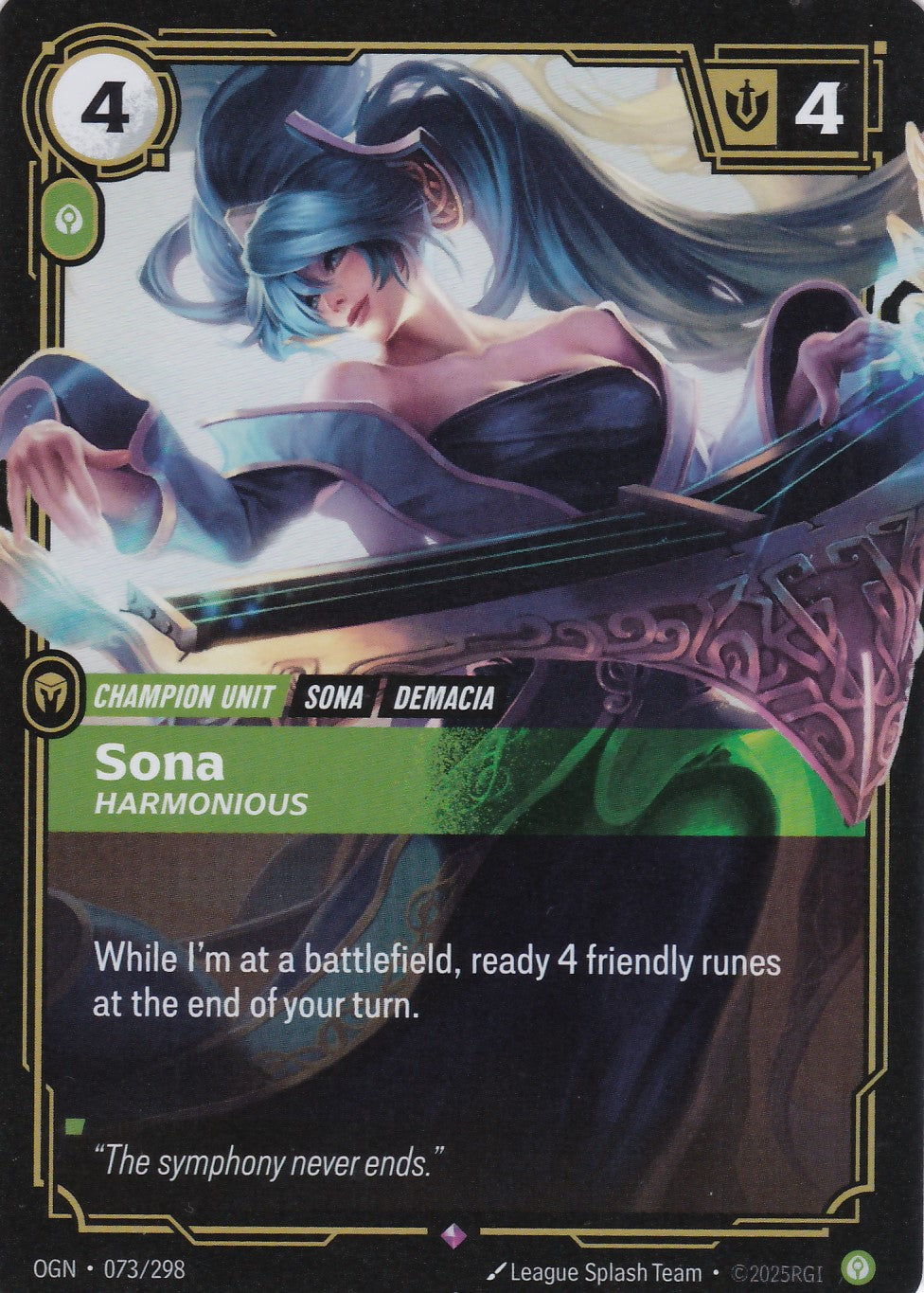 Sona, Harmonious - OGN-073 - Rare - EN - Origins