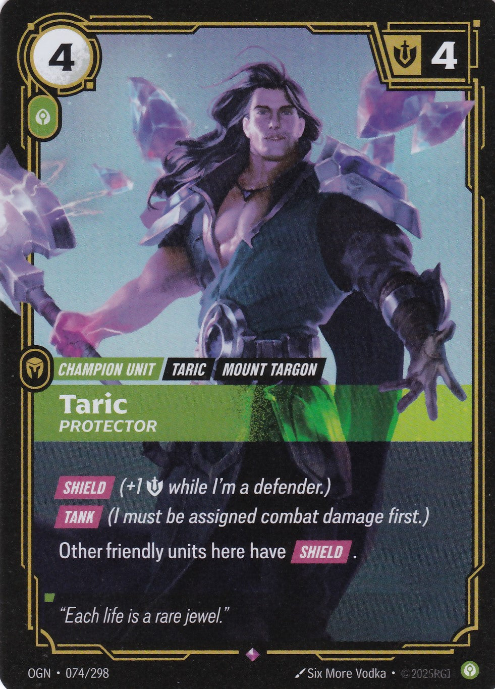 Taric, Protector - OGN-074 - Rare - EN - Origins