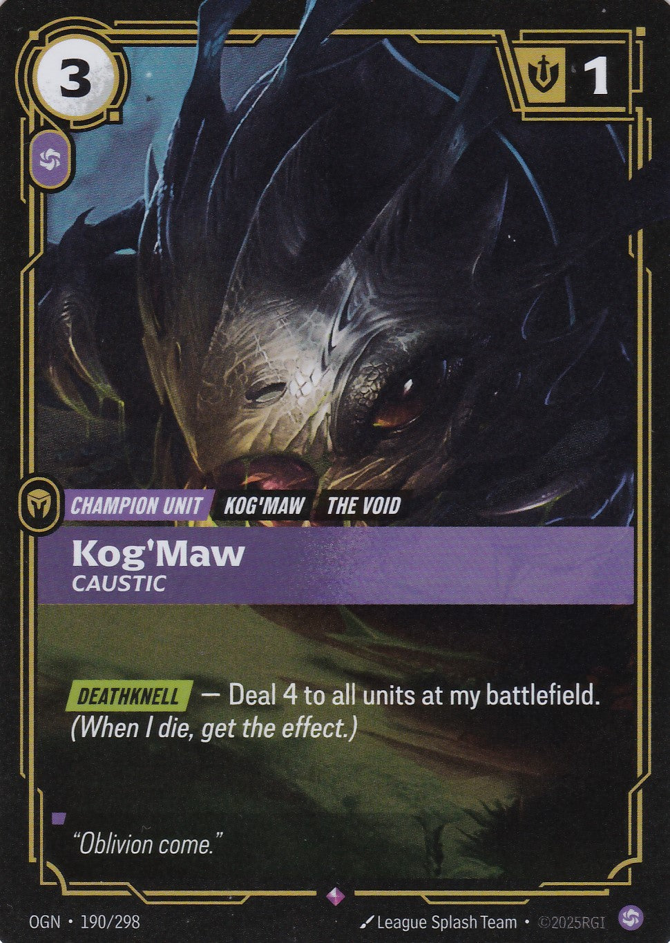 Kog'Maw, Caustic - OGN-190 - Rare - EN - Origins