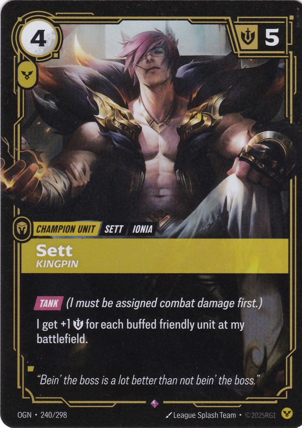 Sett, Kingpin - OGN-240 - Rare - EN - Origins