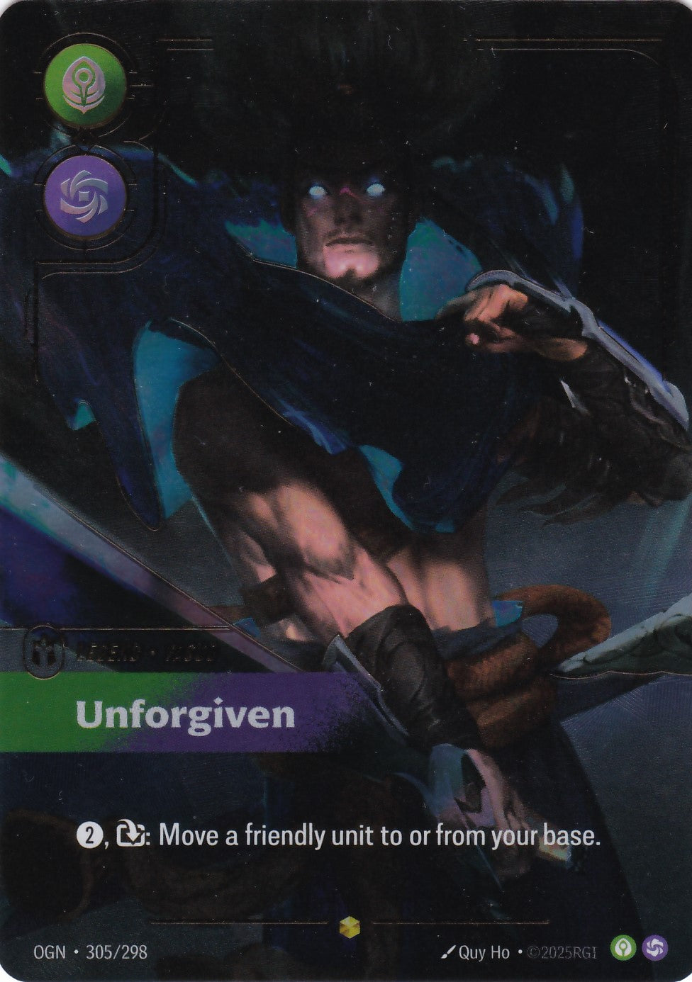 Yasuo, Unforgiven (Overnumbered) - OGN-305 - Showcase - EN - Origins