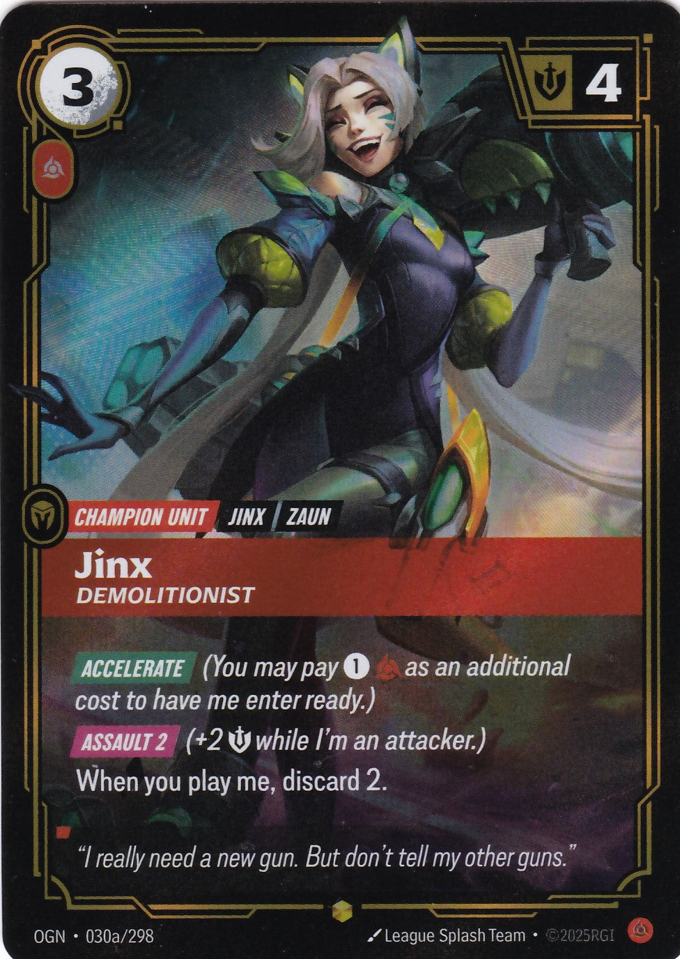 Jinx, Demolitionist (Alt Art) - OGN-030a - Rare - EN - Origins
