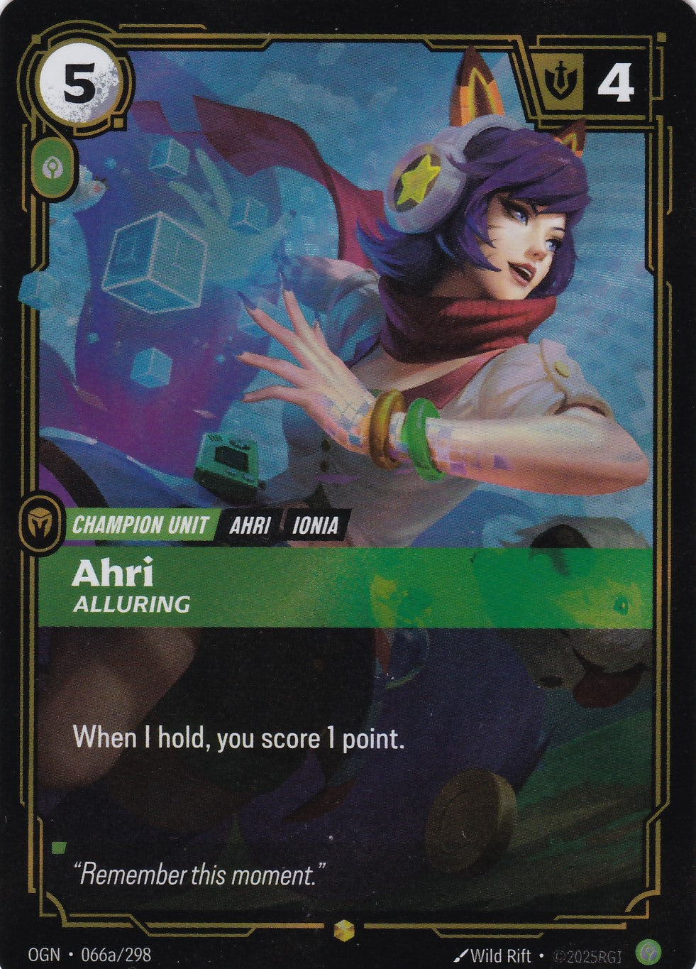 Ahri, Alluring (Alt Art) - OGN-066a - Rare - EN - Origins