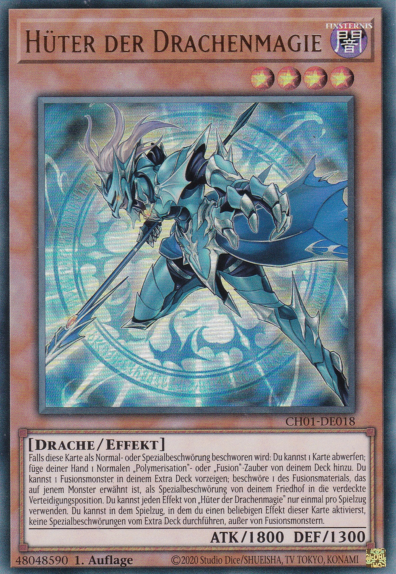 Hüter der Drachenmagie – CH01-DE018 – Ultra Rare – Deutsch – 1. Auflage – The Chronicles Deck: The Fallen & The Virtuous