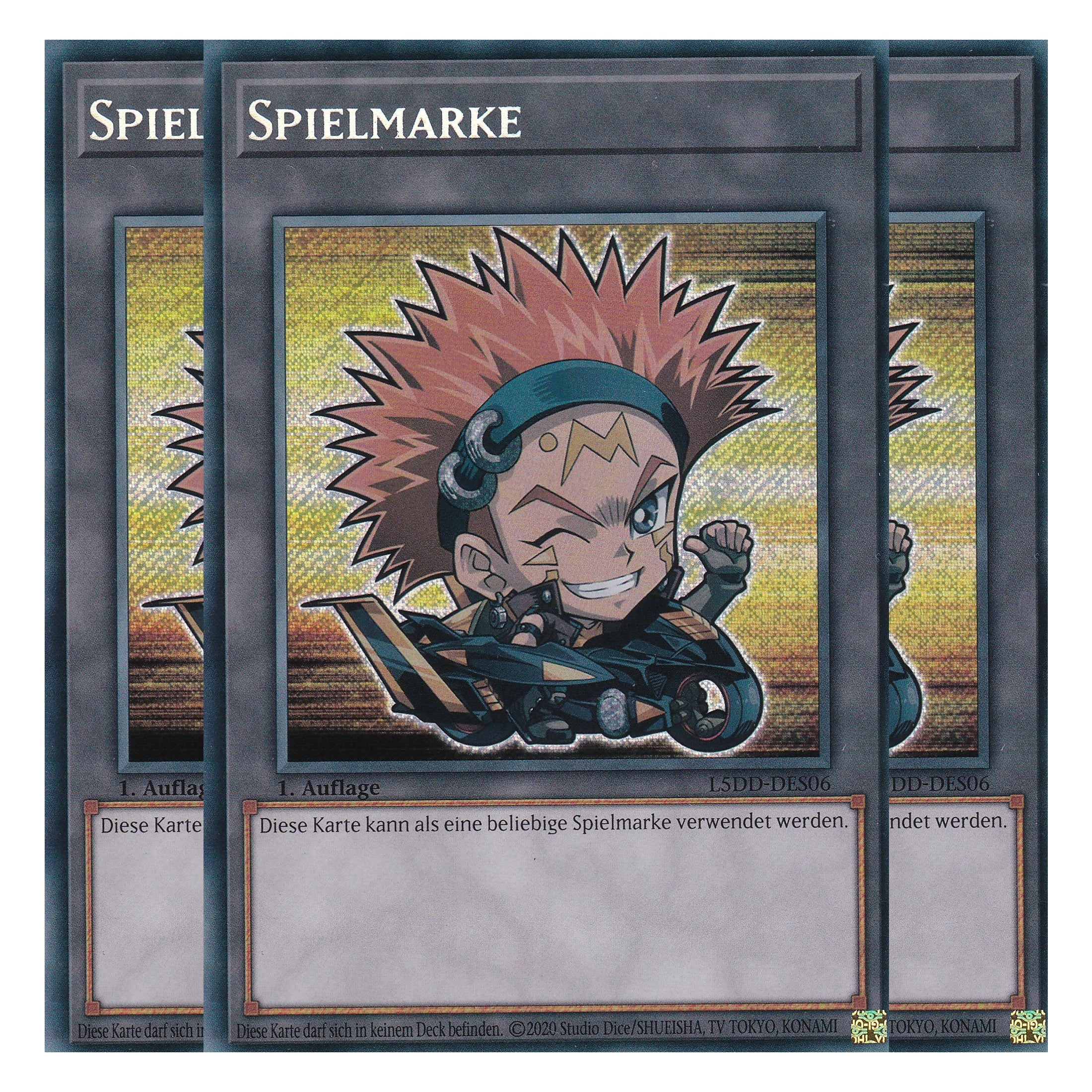 Token V.3 - L5DD-DES06 - Secret Rare - Deutsch - 1. Auflage - Legendary 5D's Decks - Playset (3 Kopien)