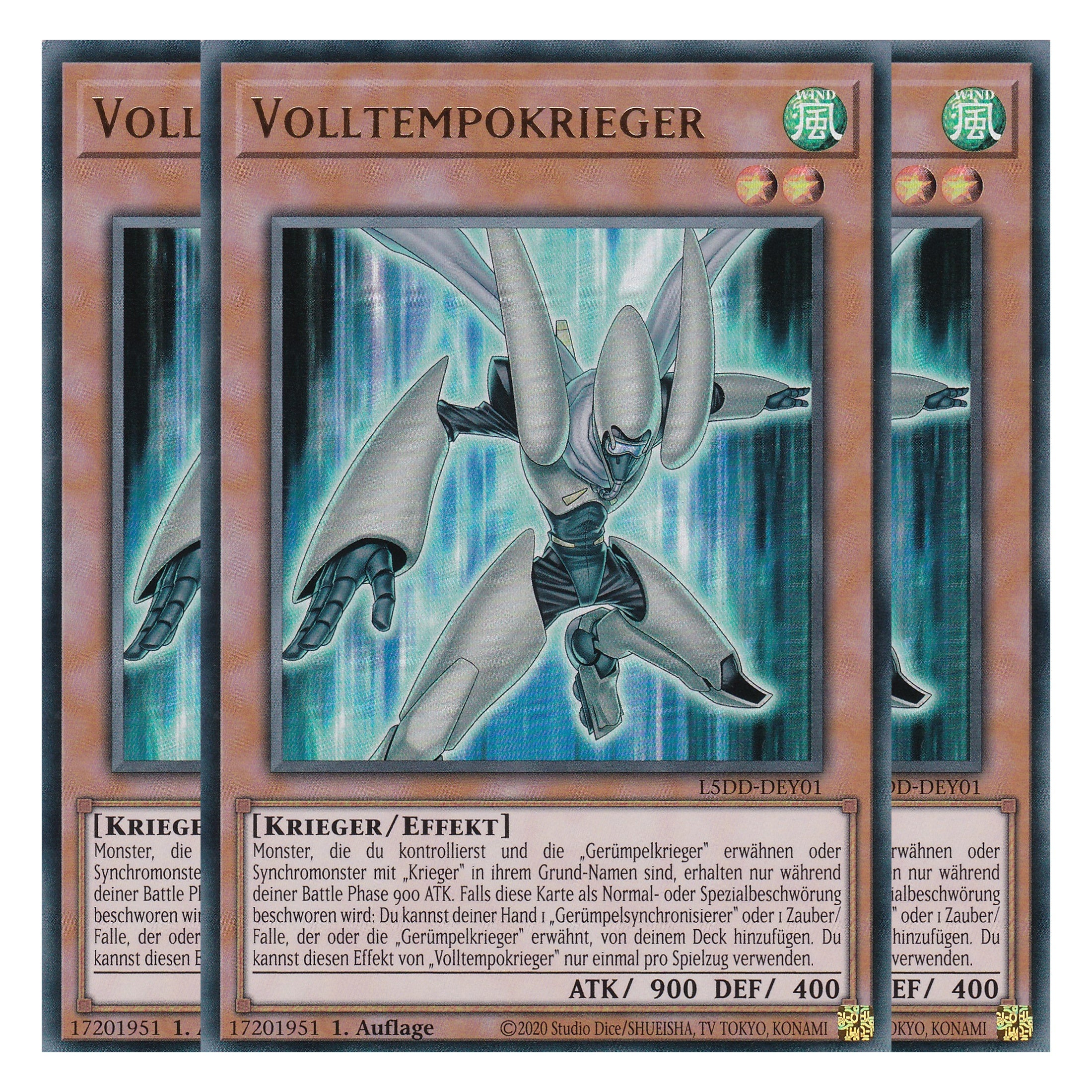 Volltempokrieger - L5DD-DEY01 - Ultra Rare - Deutsch - 1. Auflage - Legendary 5D's Decks - Playset (3 Kopien)