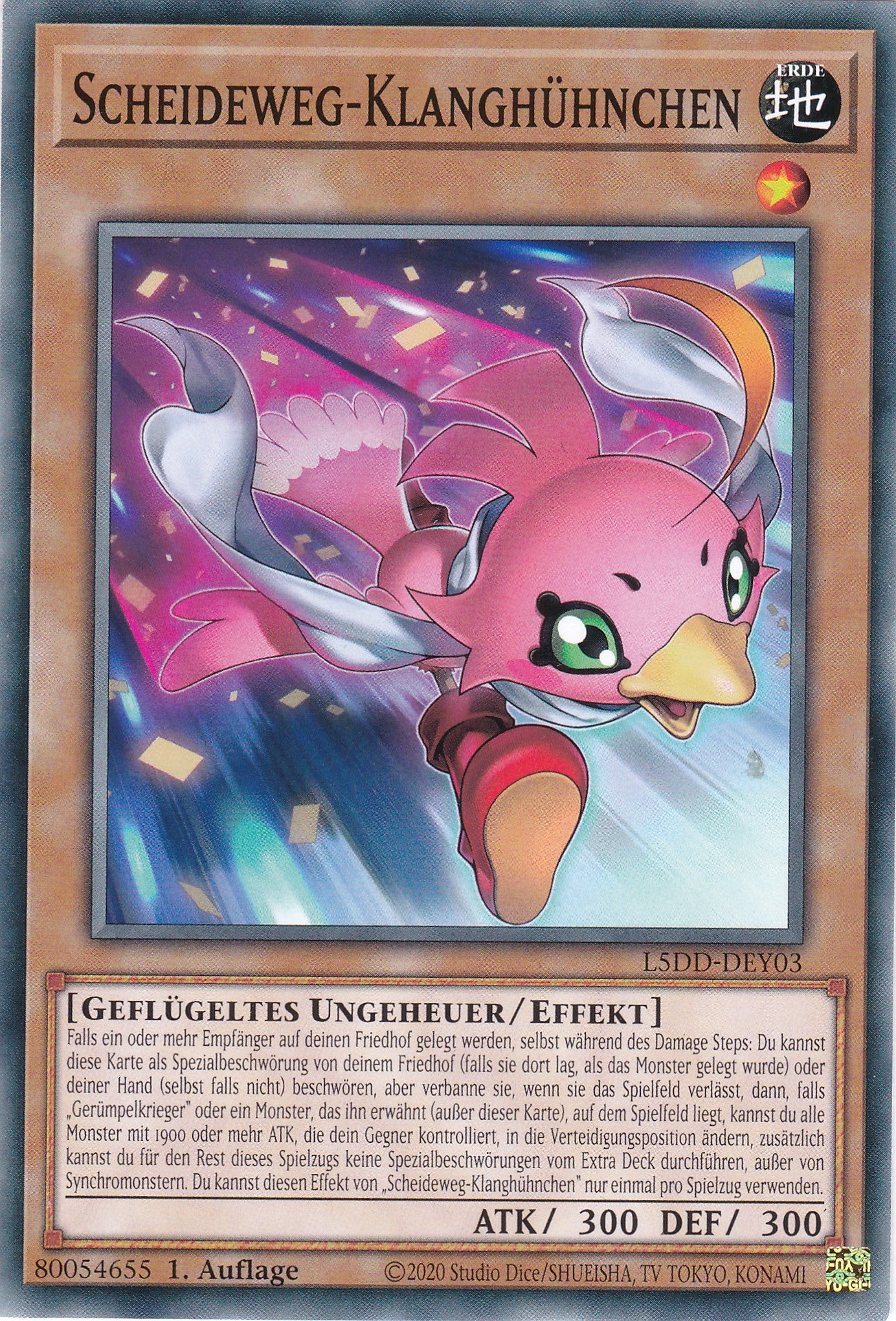 Scheideweg-Klang-Hühnchen – L5DD-Y03 – Common – DE – 1. Auflage – Legendary 5D's Decks