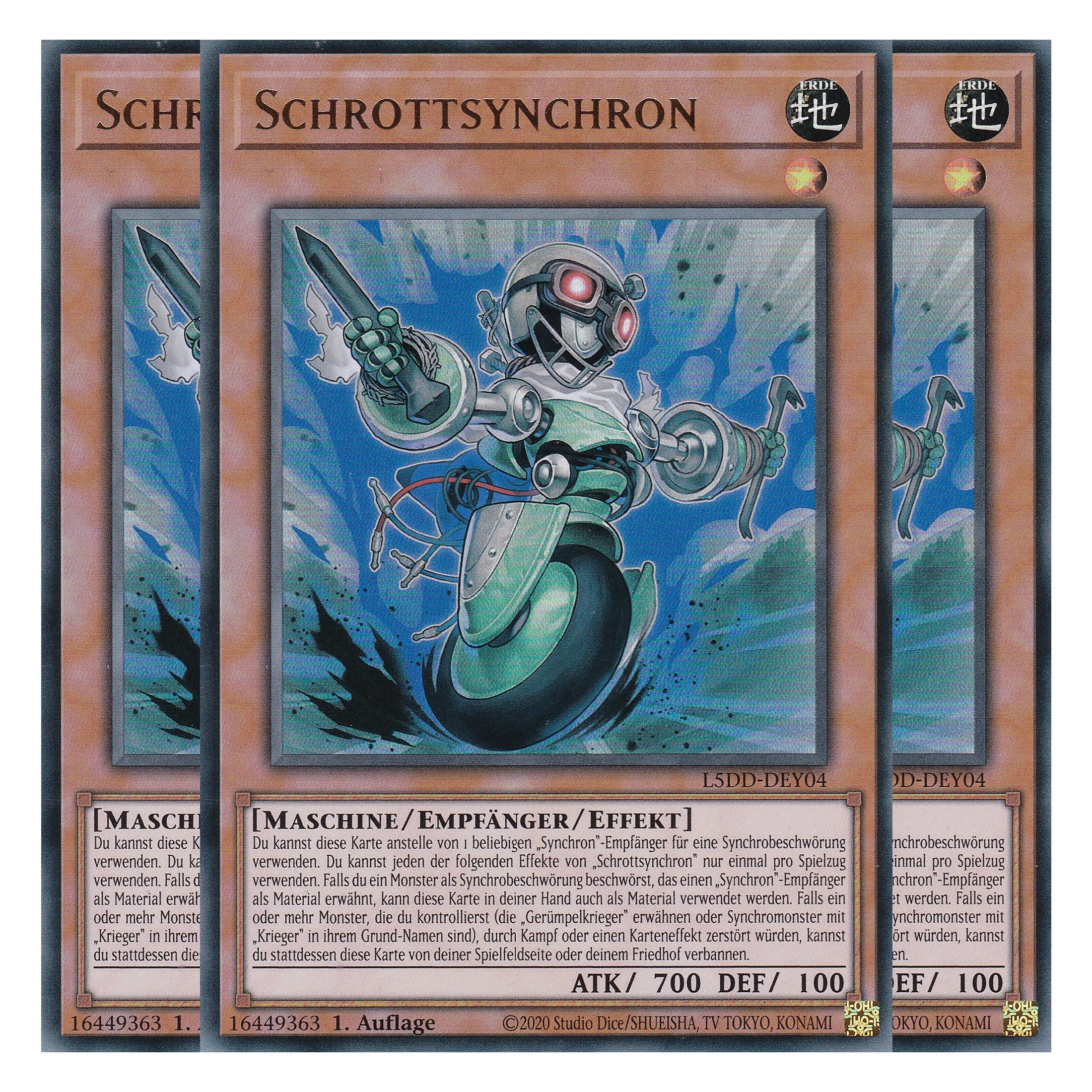 SchrottSynchron - L5DD-DEY04 - Ultra Rare - Deutsch - 1. Auflage - Legendary 5D's Decks - Playset (3 Kopien)
