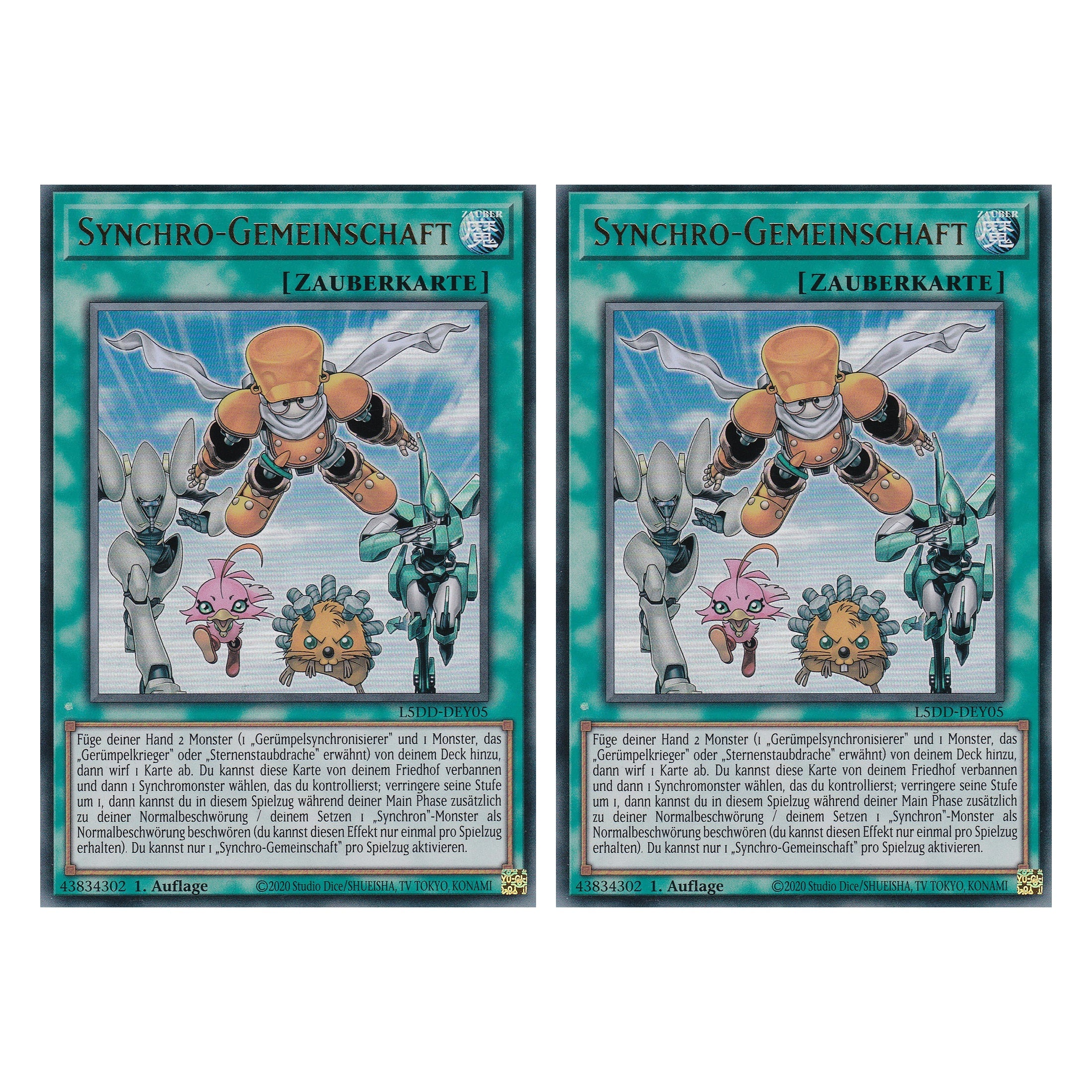 Synchro-Gemeinschaft - L5DD-DEY05 - Ultra Rare - Deutsch - 1. Auflage - Legendary 5D's Decks - Duo Set (2 Stück) - Yu-Gi-Oh!