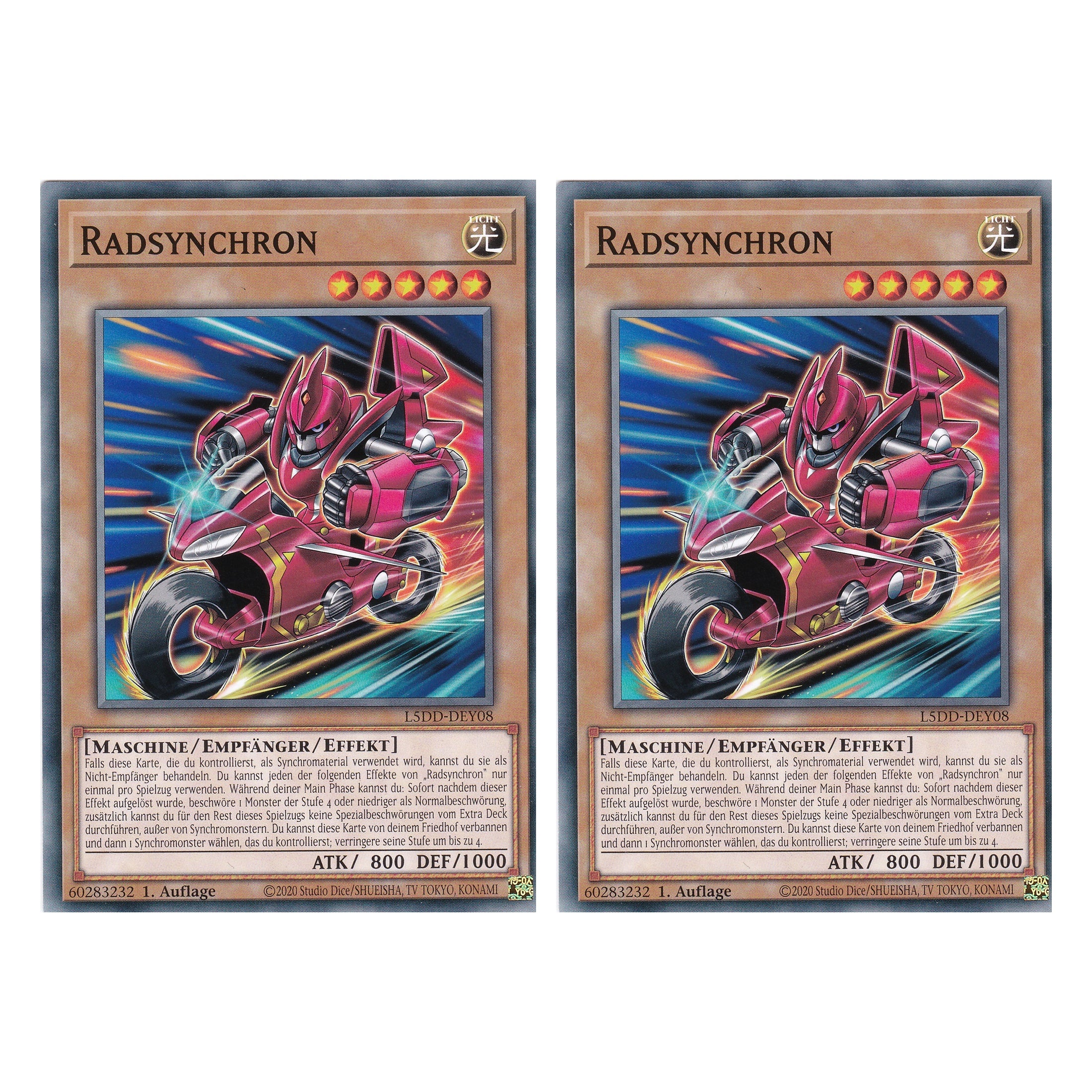Radsynchron - L5DD-DEY08 - Common - Deutsch - 1. Auflage - Legendary 5D's Decks - Duo Set (2 Stück) - Yu-Gi-Oh!