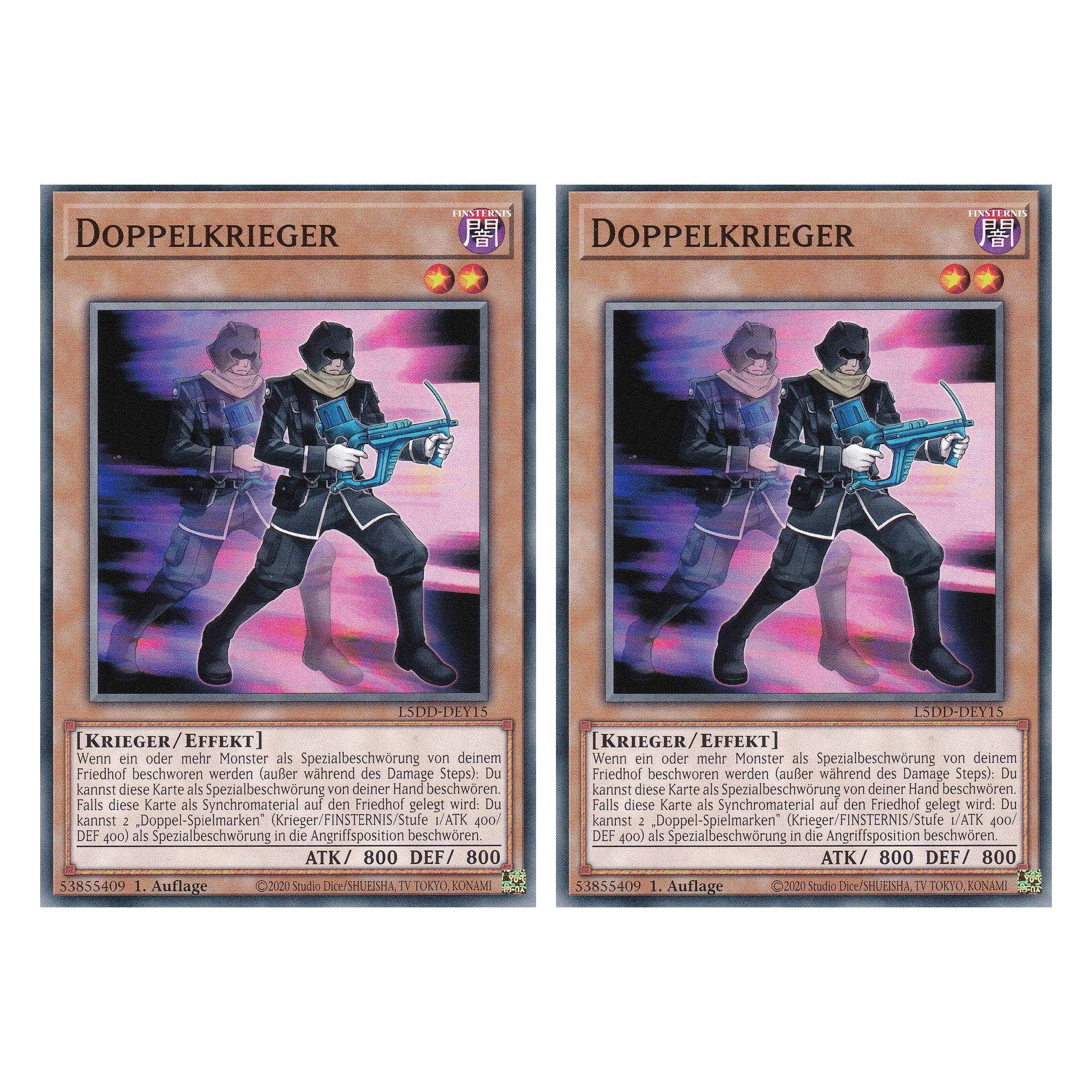 Doppelkrieger - L5DD-DEY15 - Common - Deutsch - 1. Auflage - Legendary 5D's Decks - Duo Set (2 Stück) - Yu-Gi-Oh!