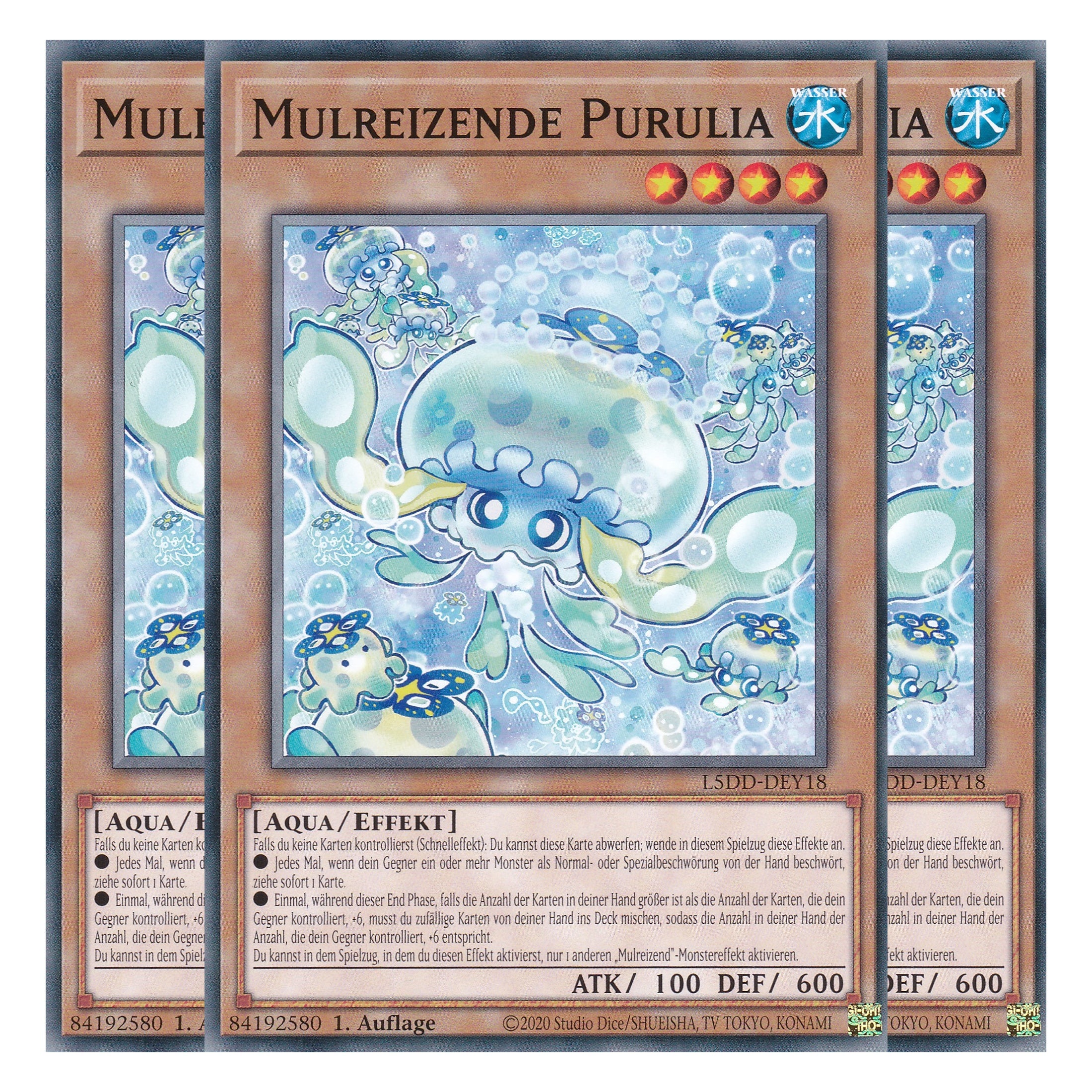 Mulreizende Purulia - L5DD-DEY18 - Common - Deutsch - 1. Auflage - Legendary 5D's Decks - Playset (3 Kopien)