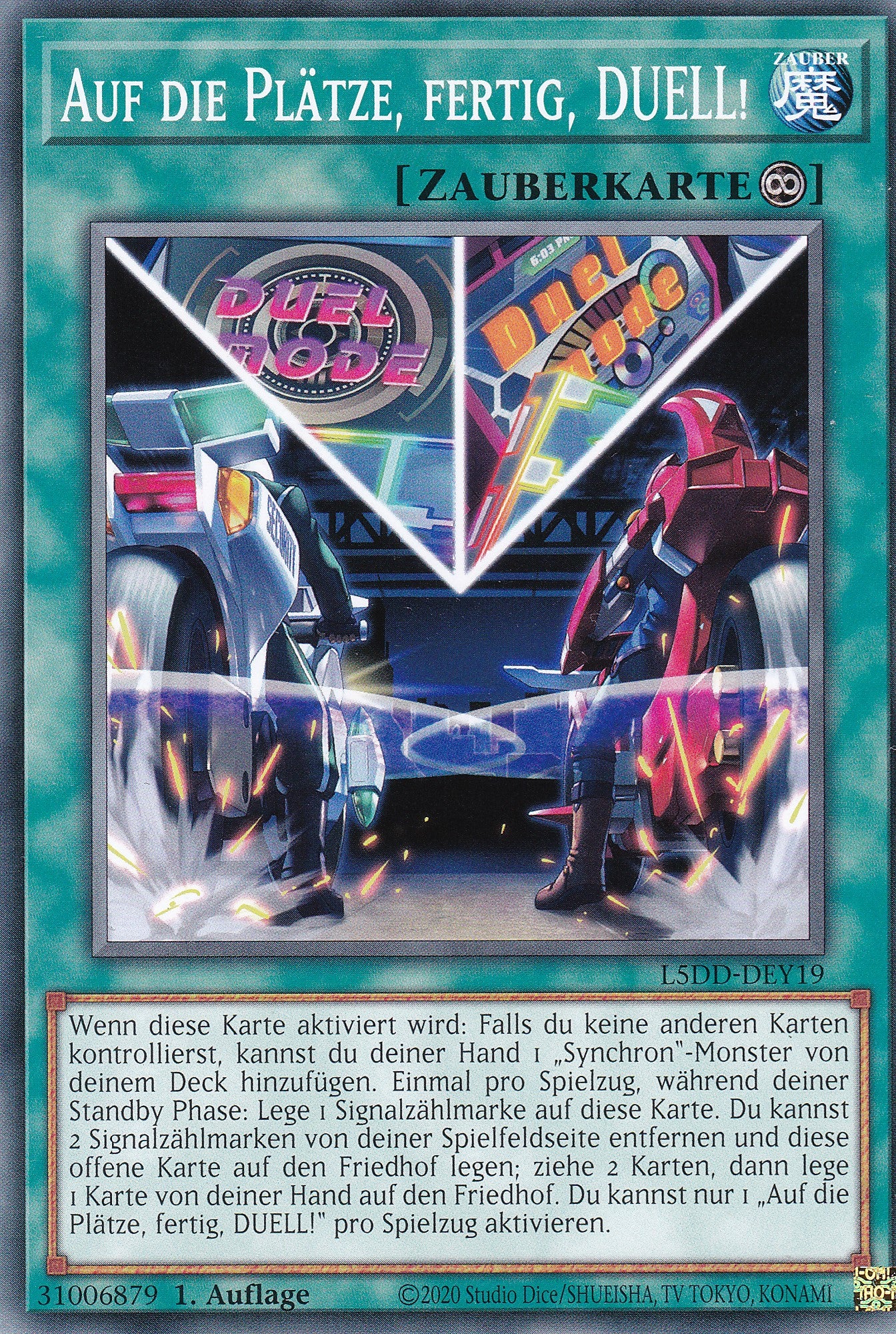 Auf die Plätze, fertig, DUELL! – L5DD-Y19 – Common – DE – 1. Auflage – Legendary 5D's Decks