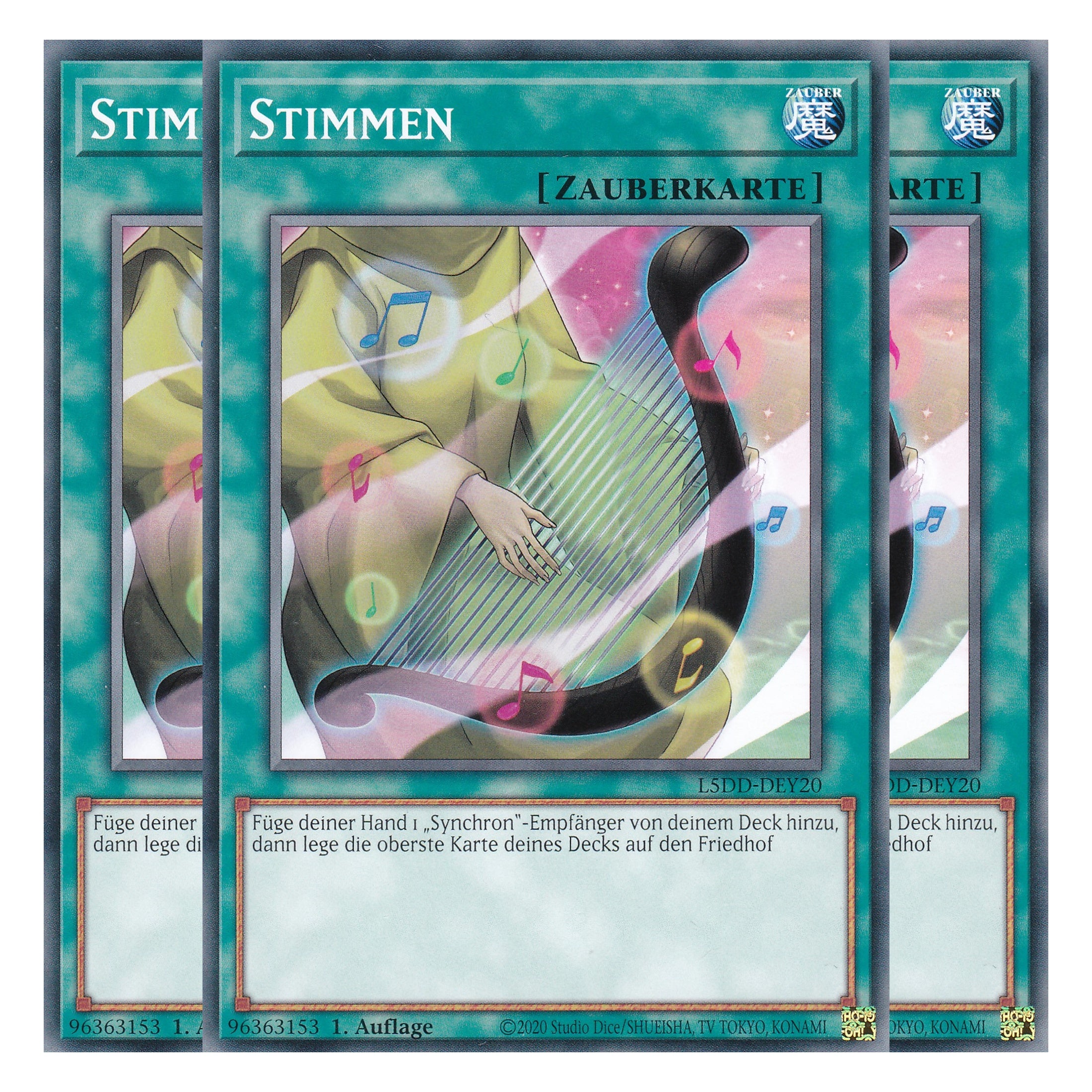 Stimmen - L5DD-DEY20 - Common - Deutsch - 1. Auflage - Legendary 5D's Decks - Playset (3 Kopien) - Yu-Gi-Oh!