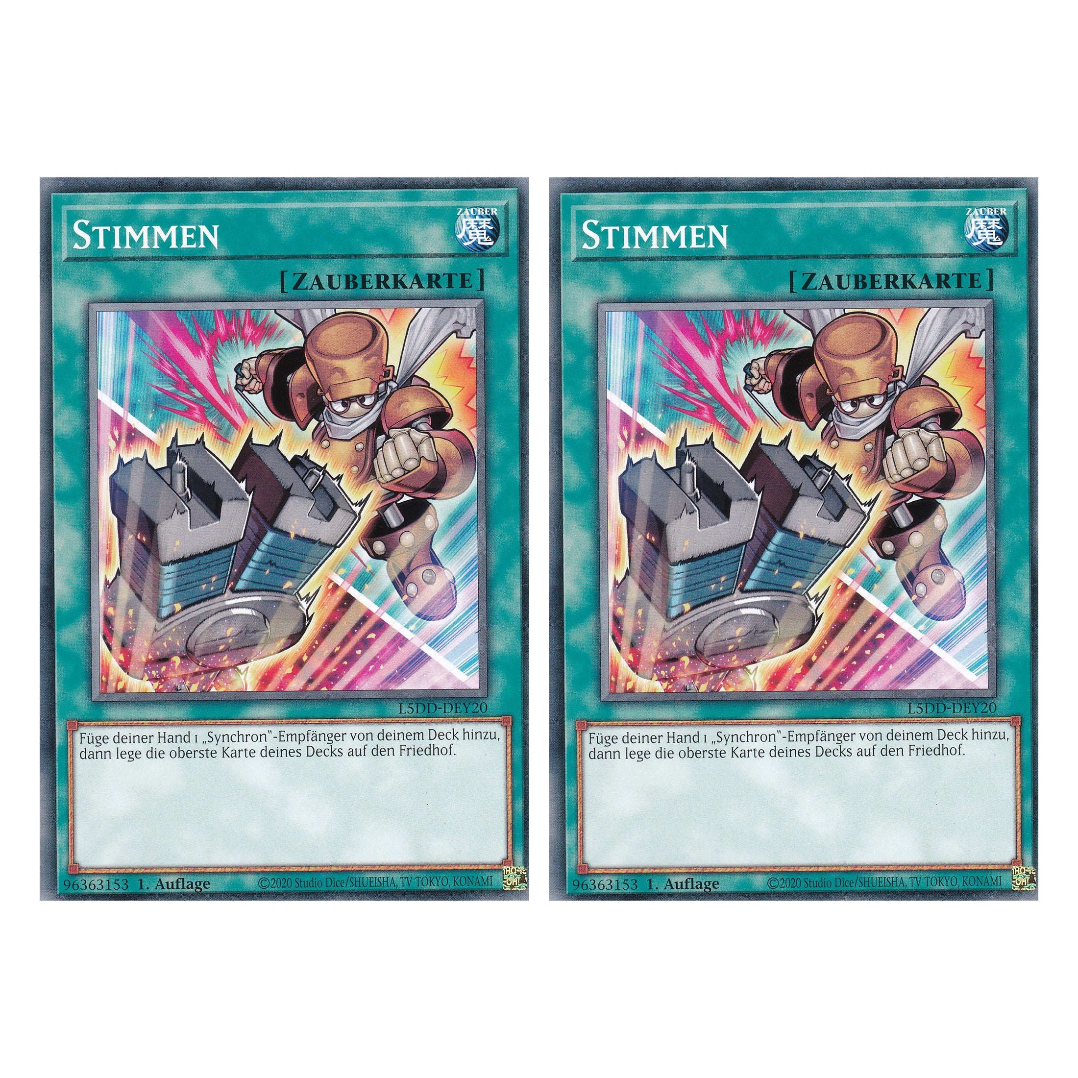 Stimmen - L5DD-DEY20 - Common - Deutsch - 1. Auflage - Legendary 5D's Decks - Duo Set (2 Stück) - Yu-Gi-Oh!