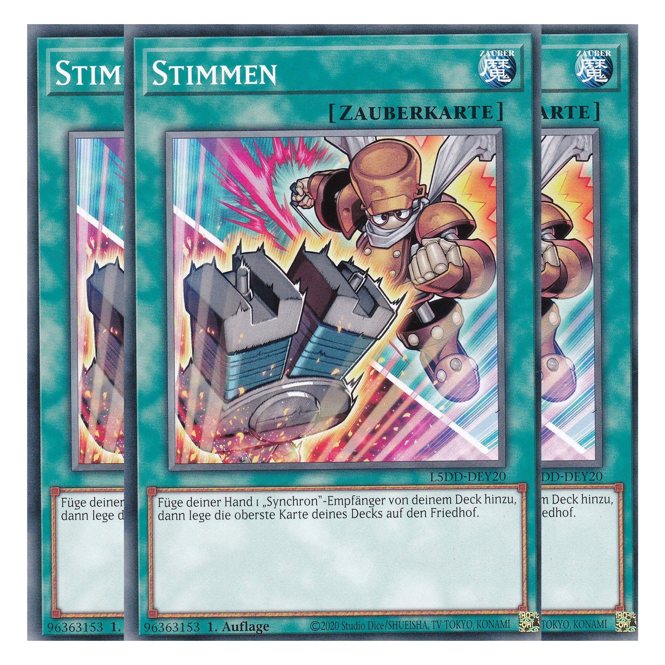Stimmen - L5DD-DEY20 - Common - Deutsch - 1. Auflage - Legendary 5D's Decks - Playset (3 Kopien) - Yu-Gi-Oh!