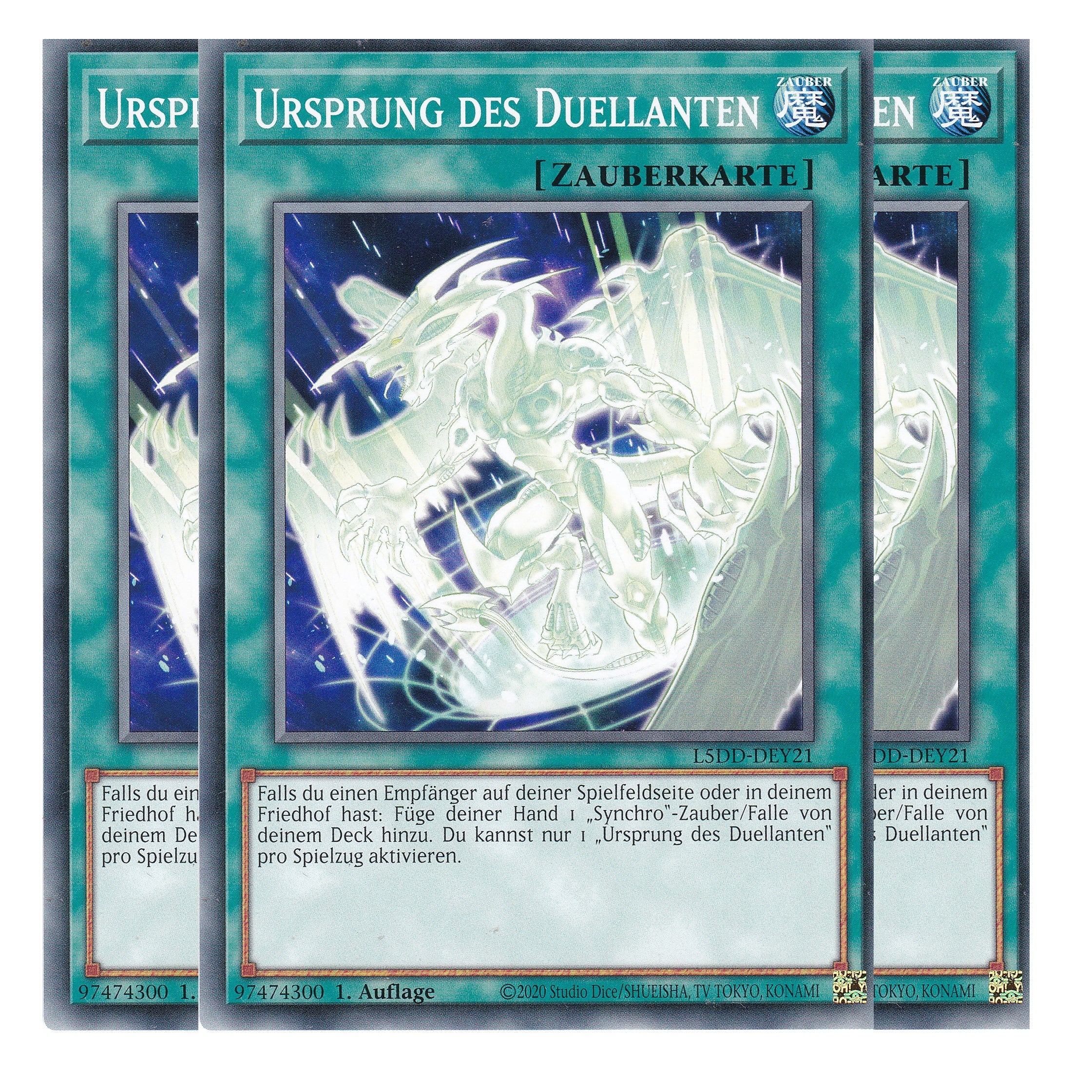 Ursprung des Duellanten - L5DD-DEY21 - Common - Deutsch - 1. Auflage - Legendary 5D's Decks - Playset (3 Kopien)