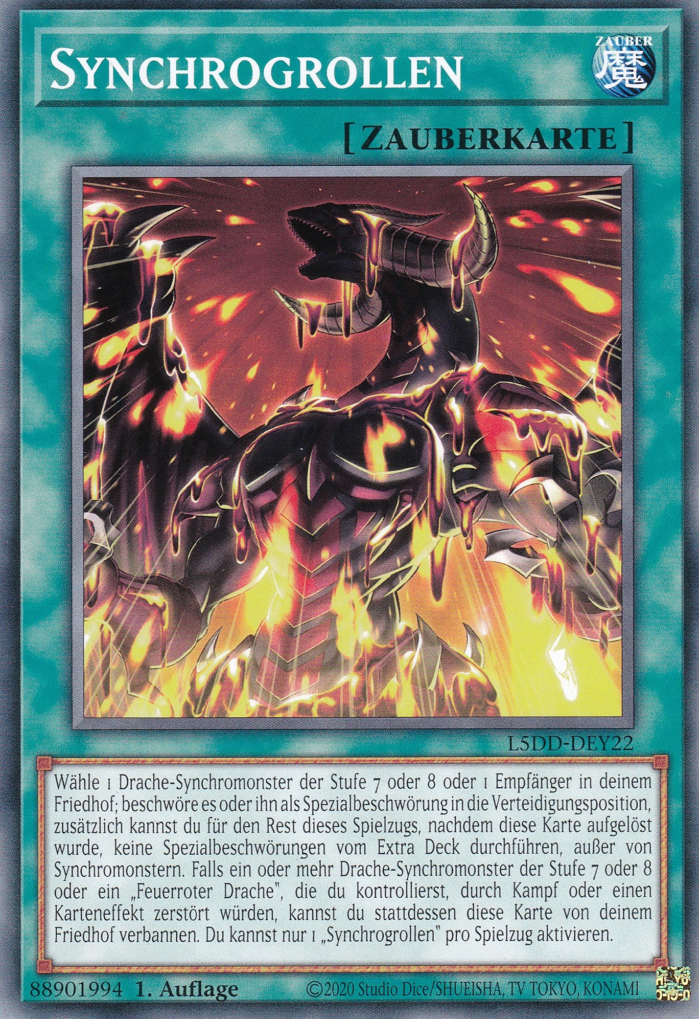 Synchrogrollen – L5DD-Y22 – Common – DE – 1. Auflage – Legendary 5D's Decks